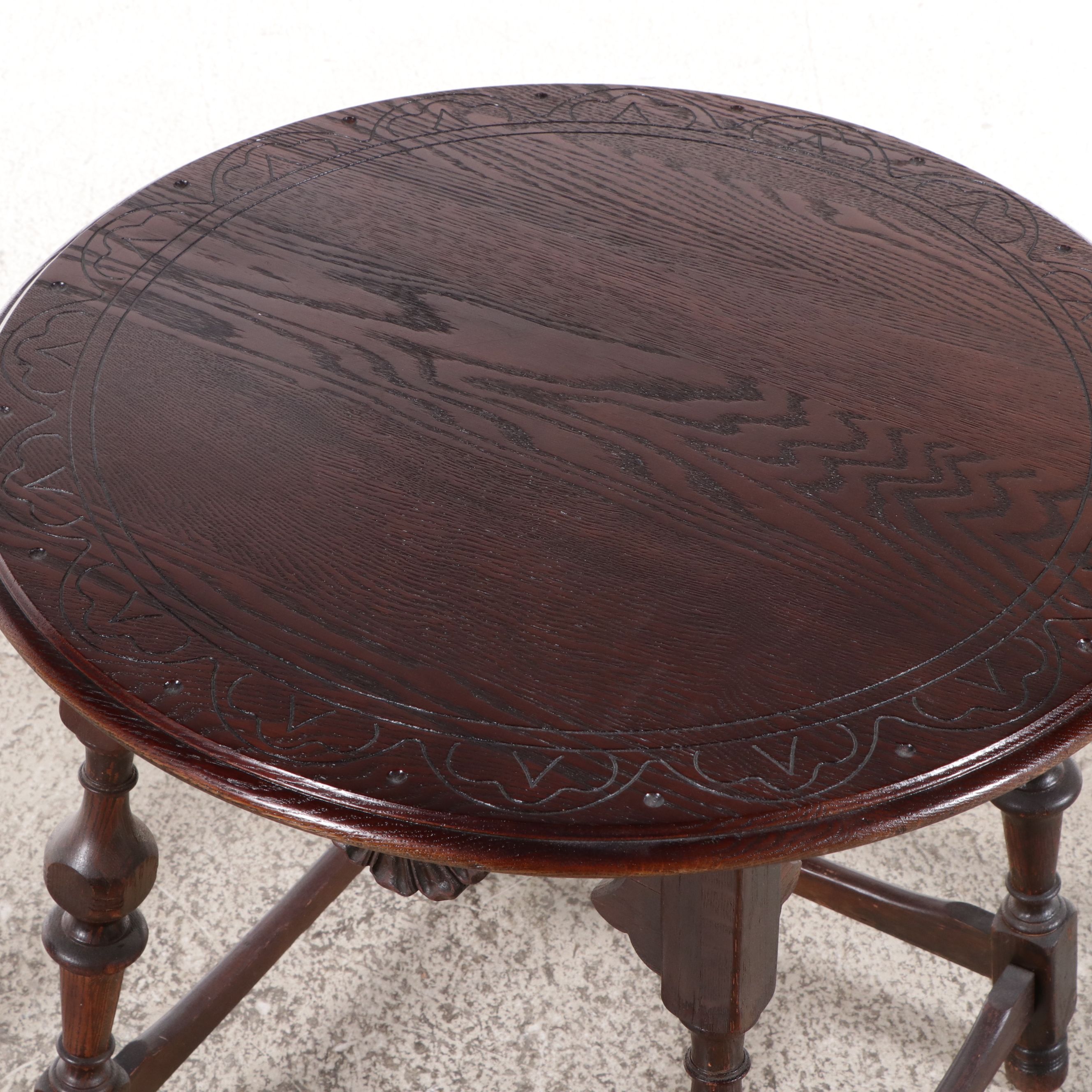 Baroque Style Oak Tavern Table, Early to Mid-20th Century