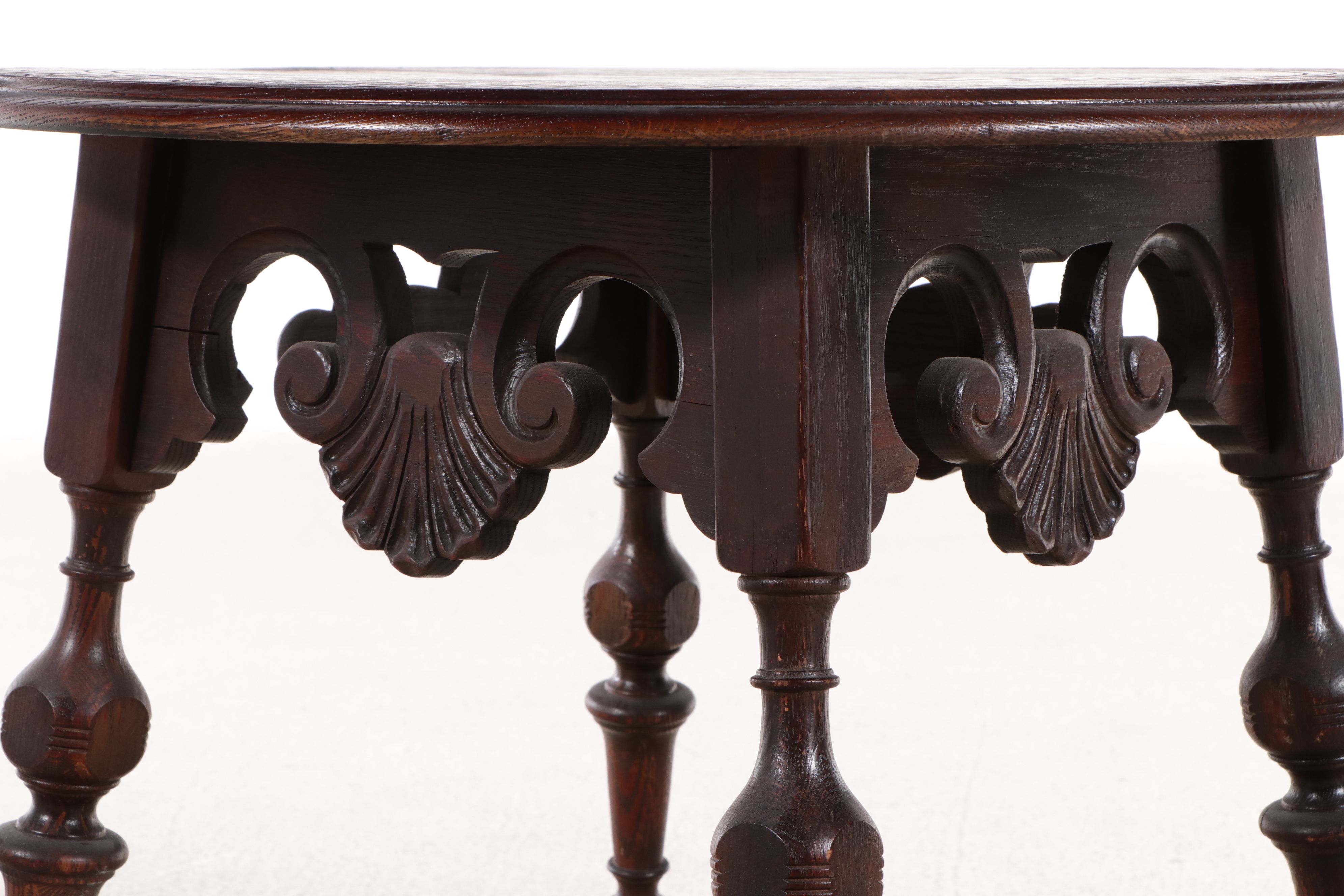 Baroque Style Oak Tavern Table, Early to Mid-20th Century