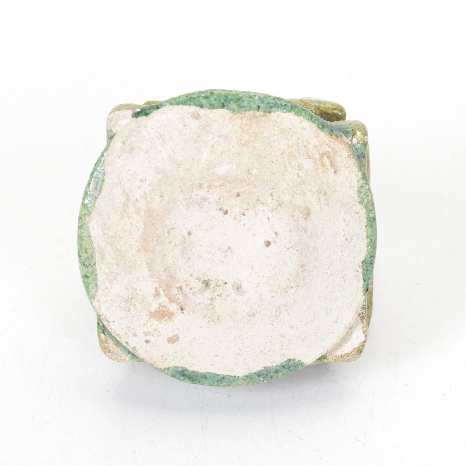 Ming Dynasty Lead Glazed Pottery Set of Fruits, Cake, and a Vase, 1368-1643