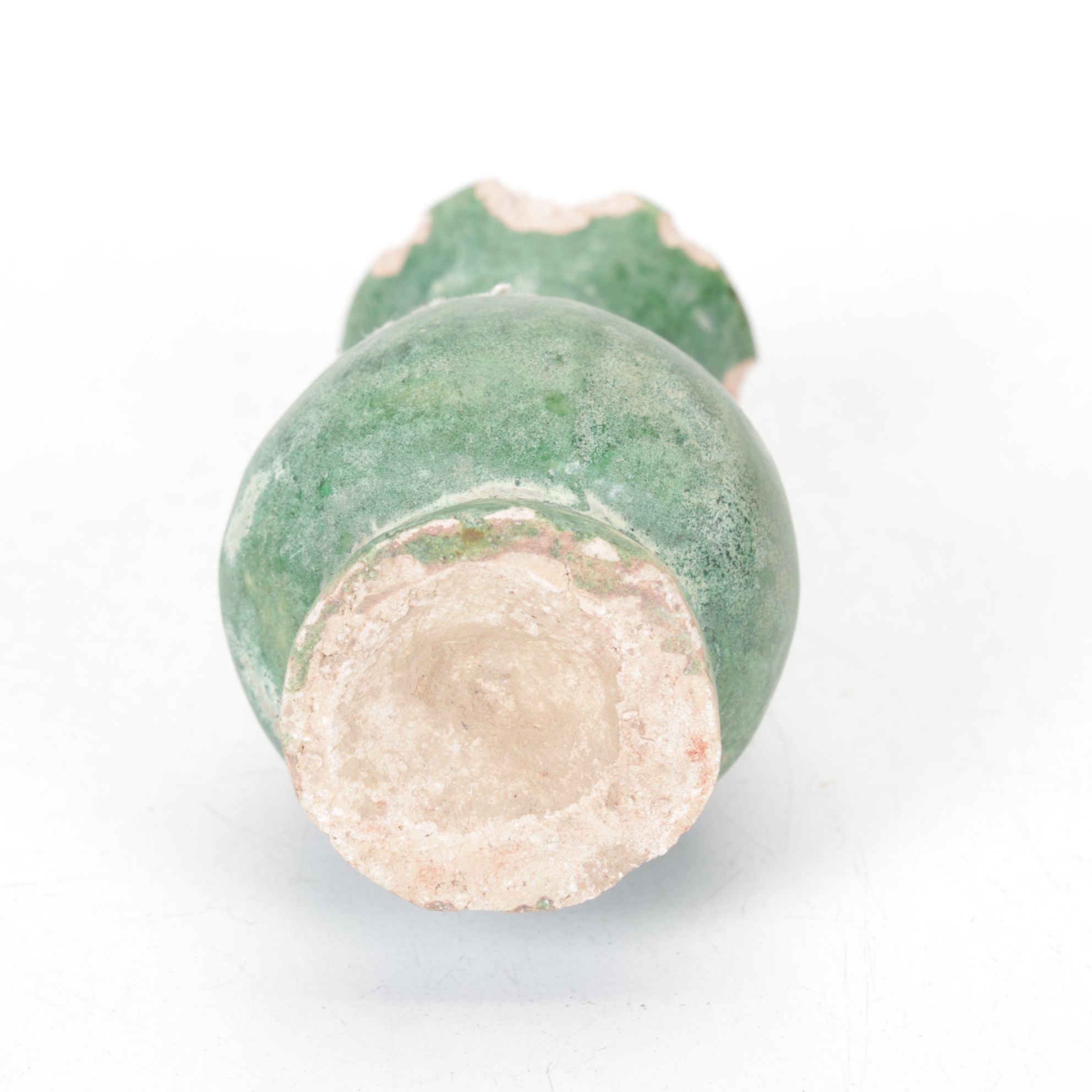 Ming Dynasty Lead Glazed Pottery Set of Fruits, Cake, and a Vase, 1368-1643