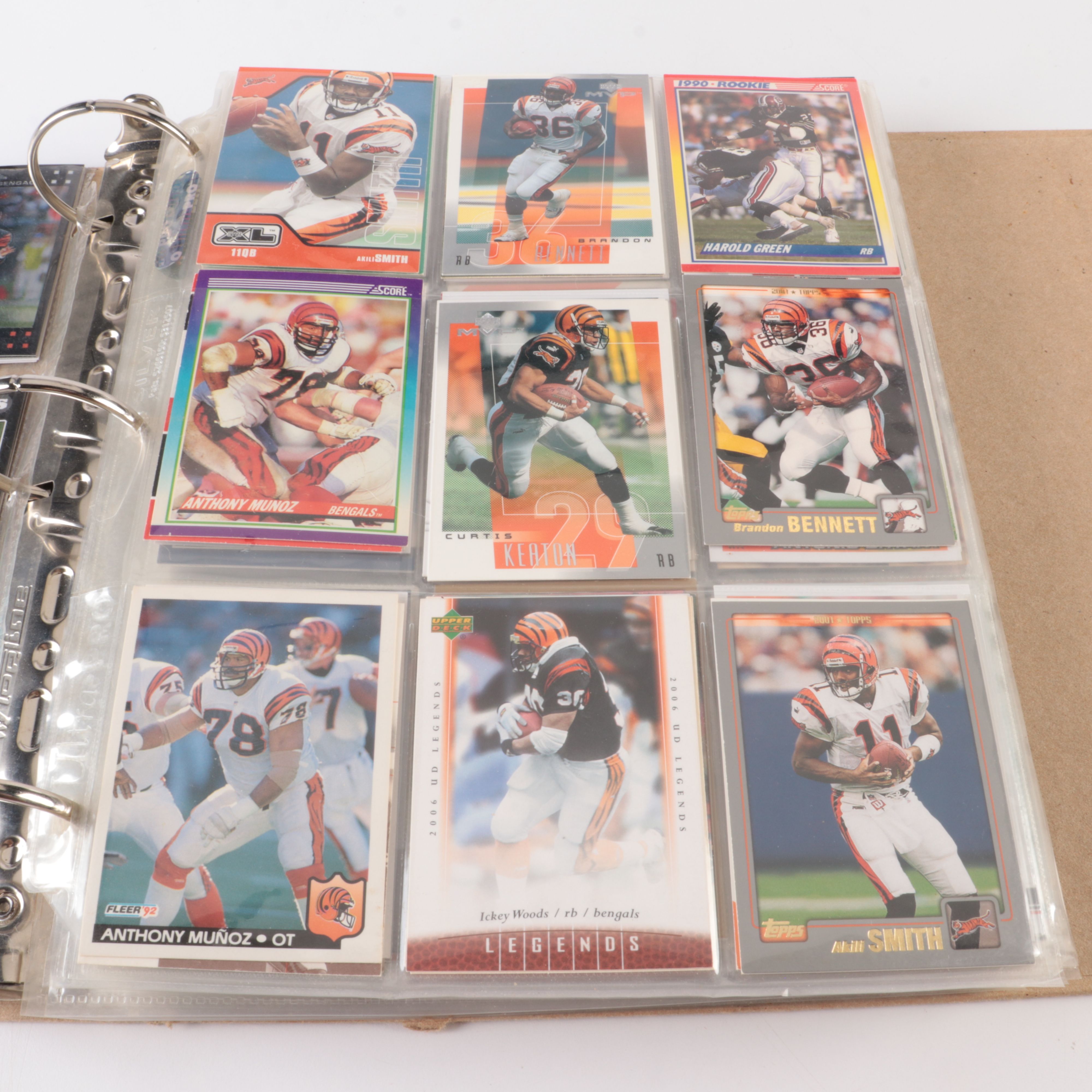 Cincinnati Bengals Football Card Collection, 1970s to 2000s