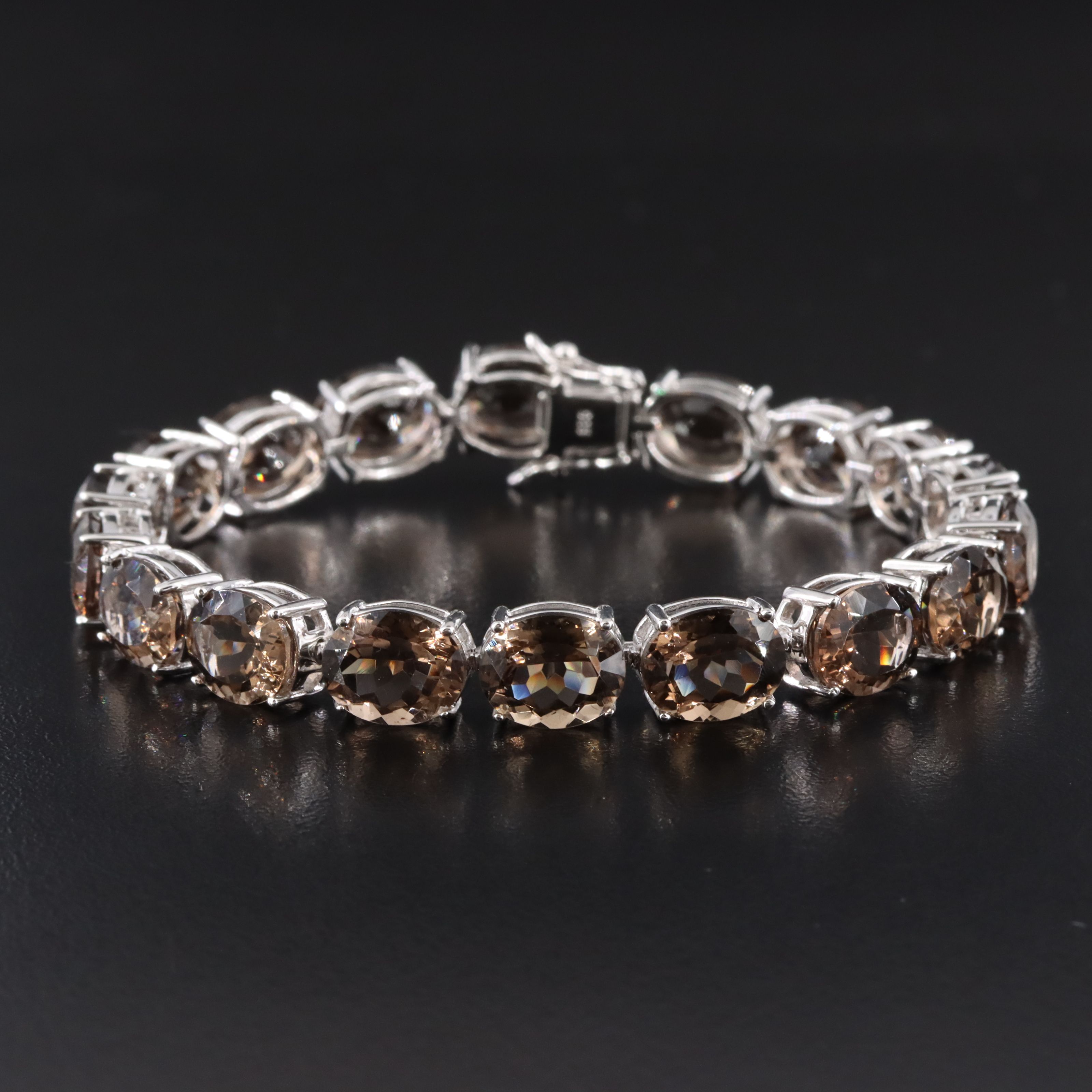 Sterling Smoky Quartz Bracelet