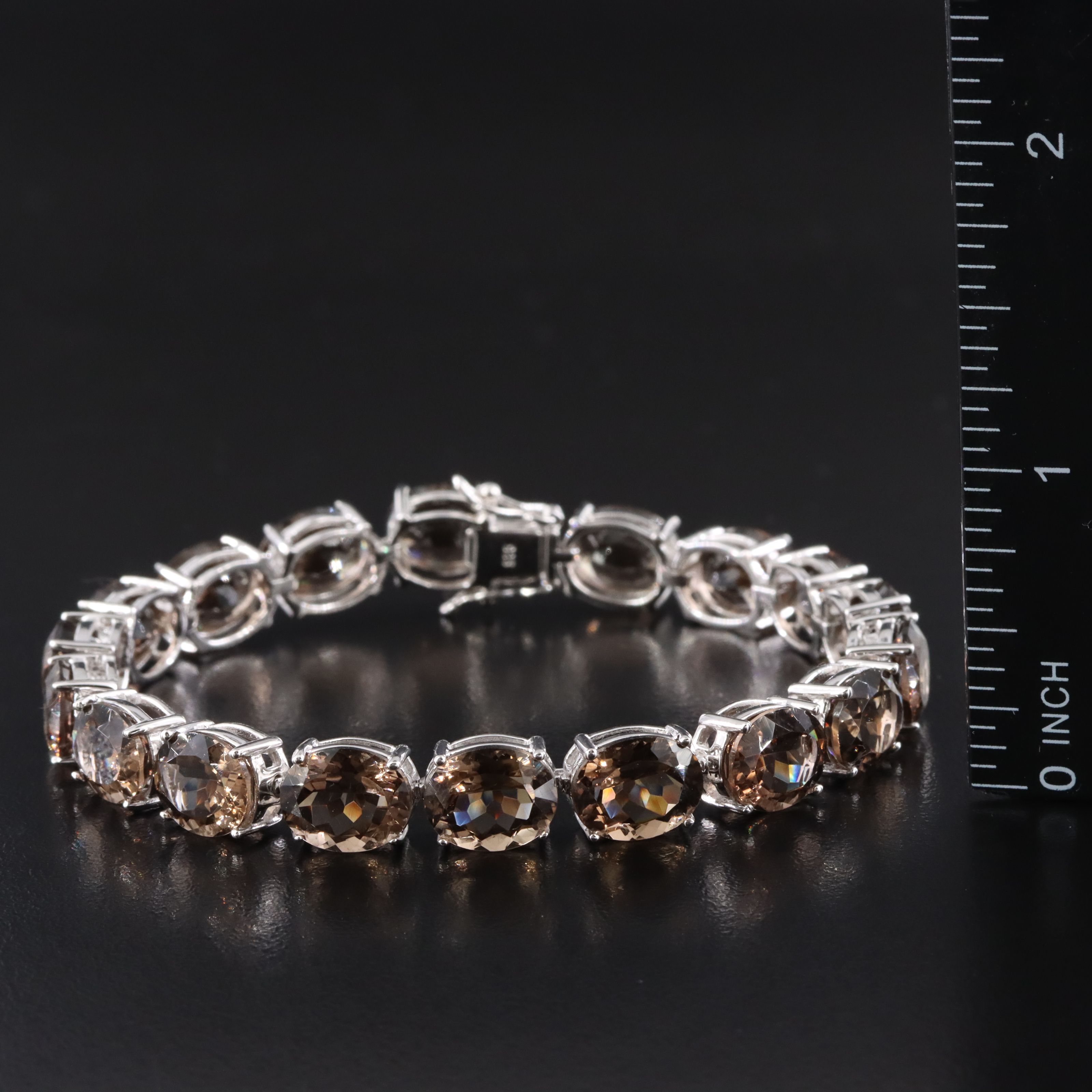 Sterling Smoky Quartz Bracelet