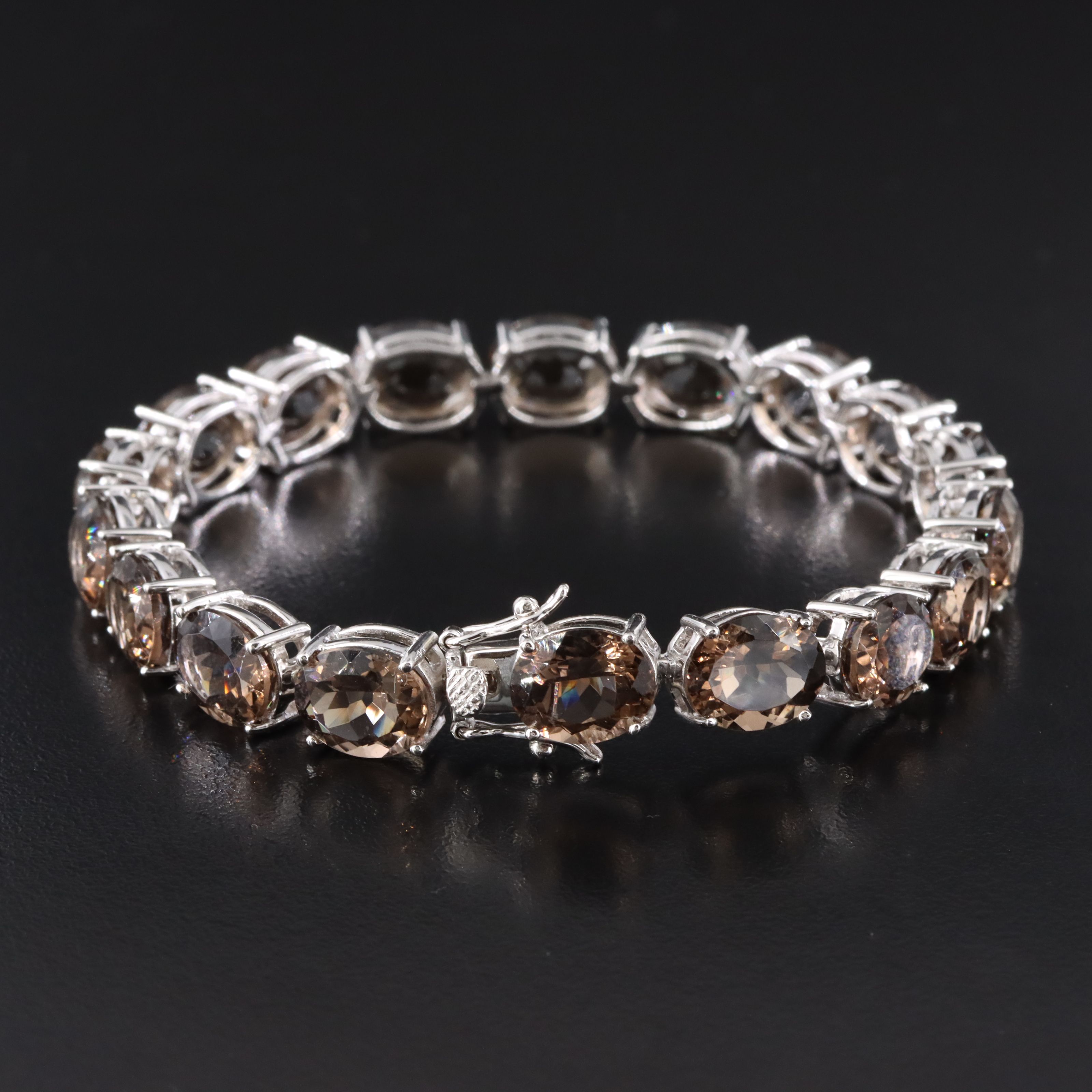 Sterling Smoky Quartz Bracelet