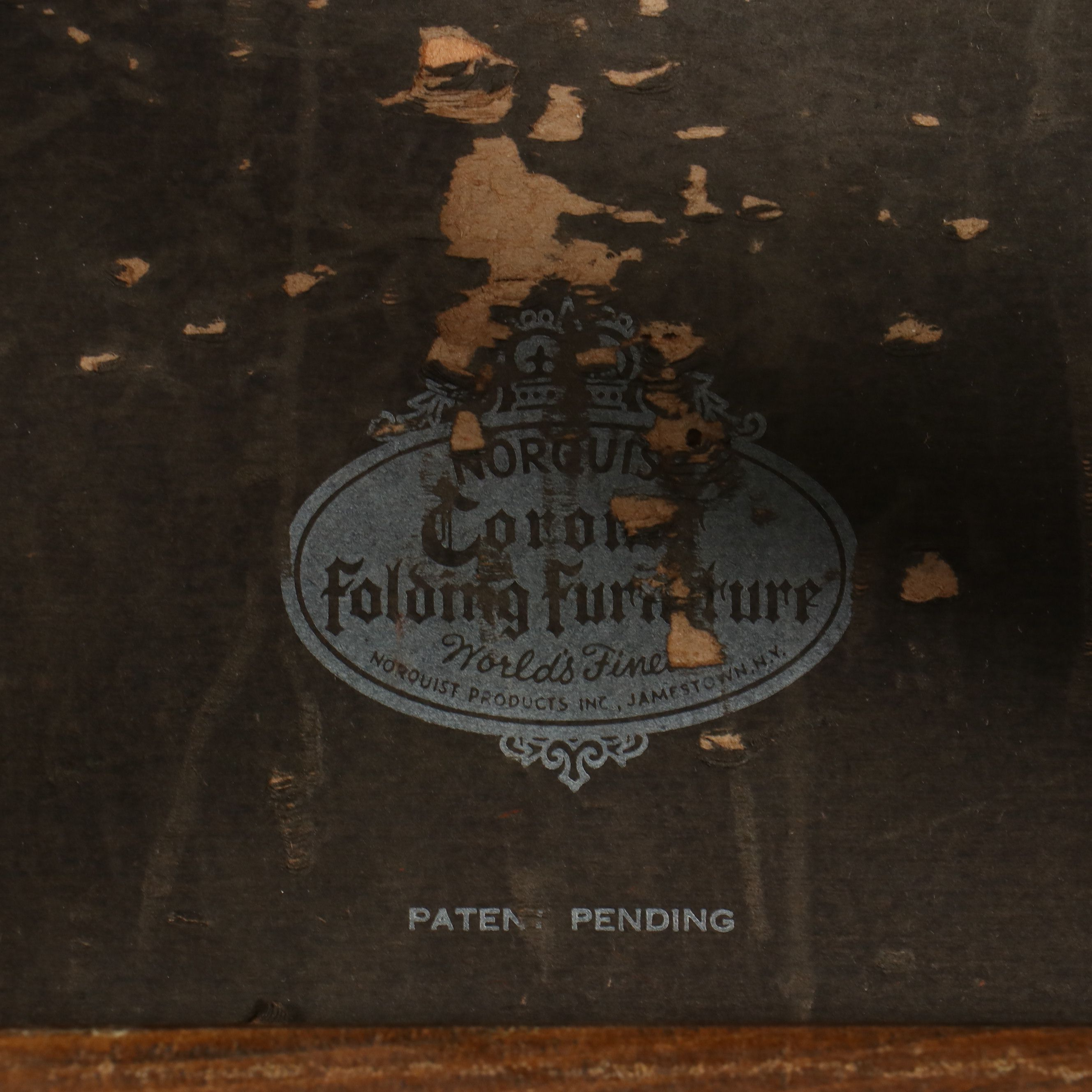 MCM Folding Games Table with Norquist Chairs and Green Vinyl Upholstery