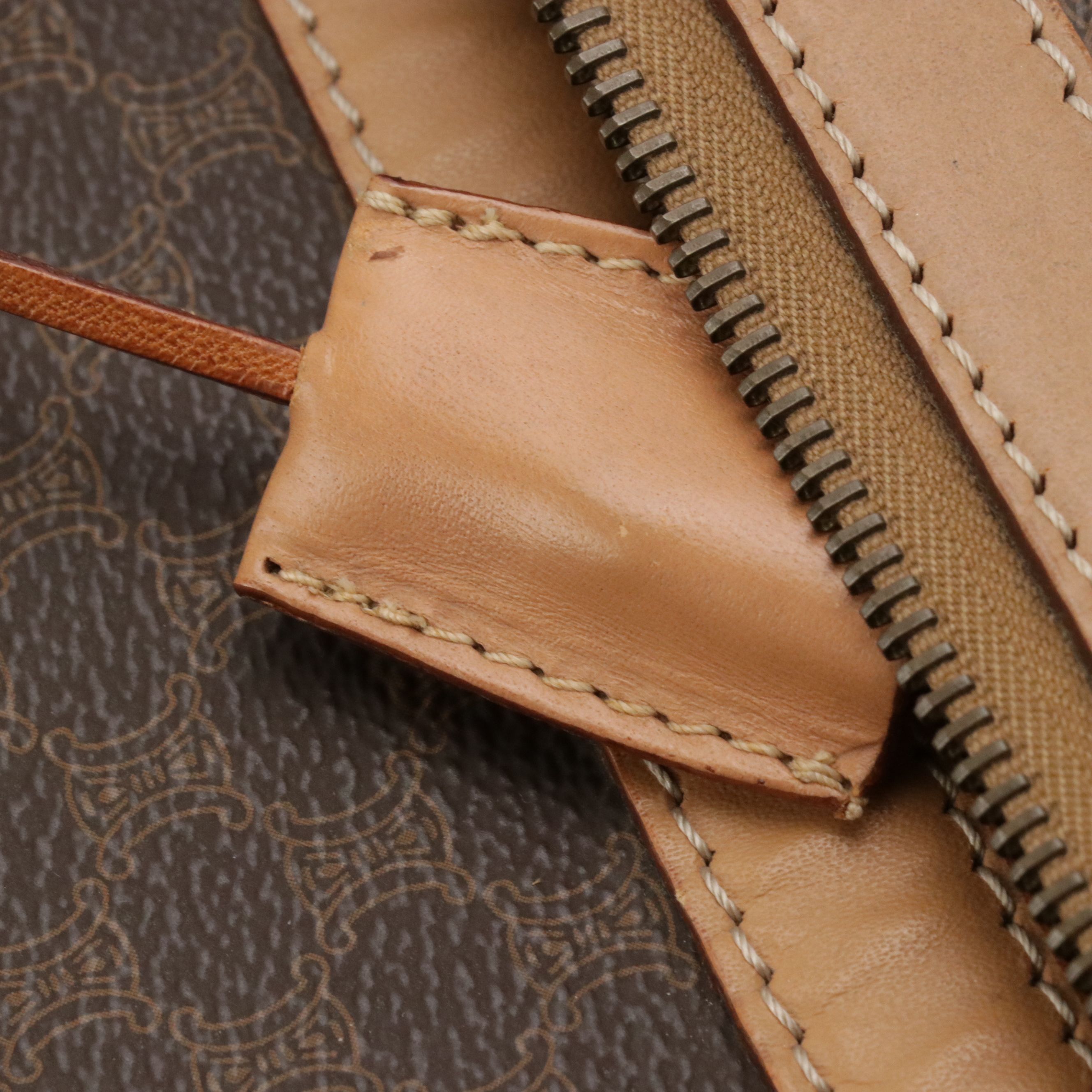 Celine Duffle Bag in Dark Brown Macadam Canvas and Leather