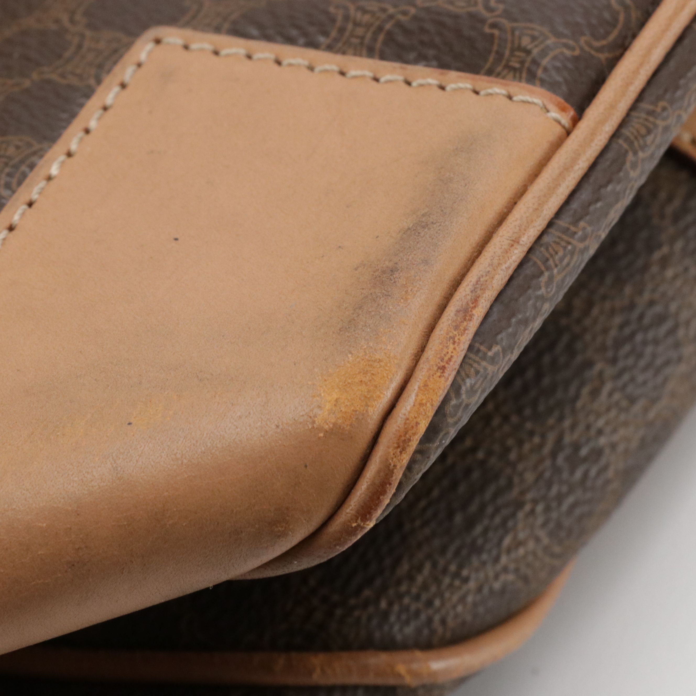 Celine Duffle Bag in Dark Brown Macadam Canvas and Leather