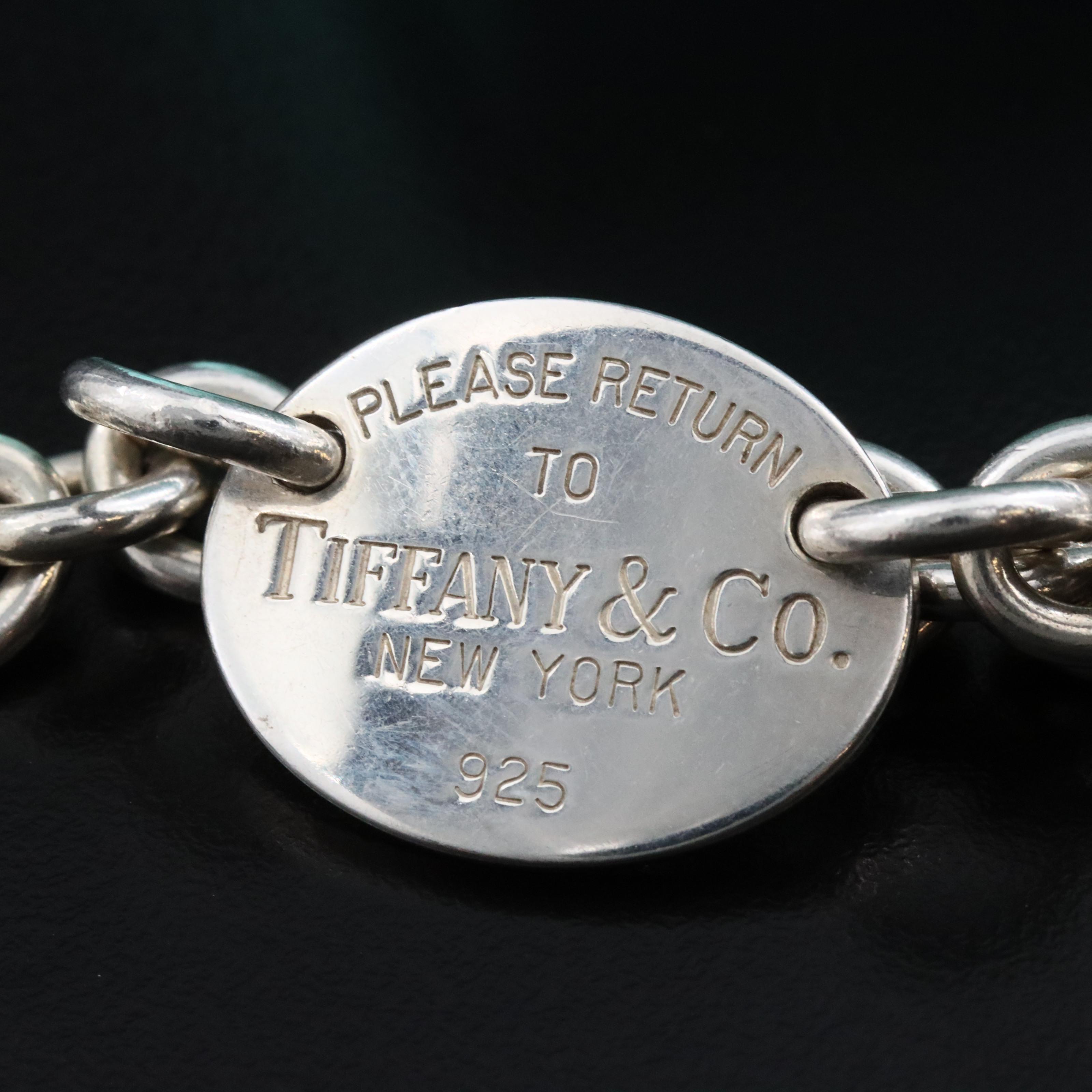 Tiffany & Co. Return to Tiffany Sterling Oval Tag Choker