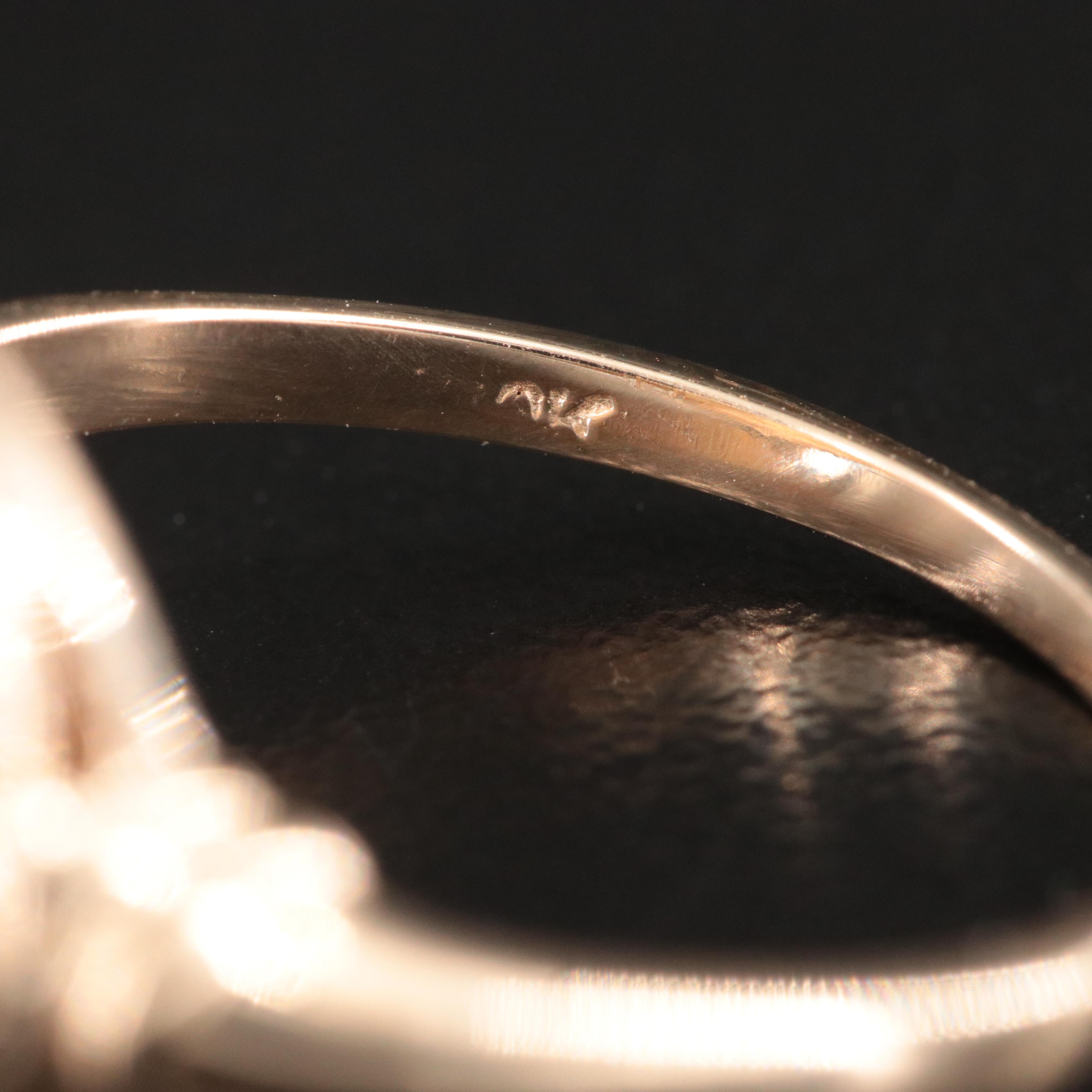 10K Opal Cluster Ring