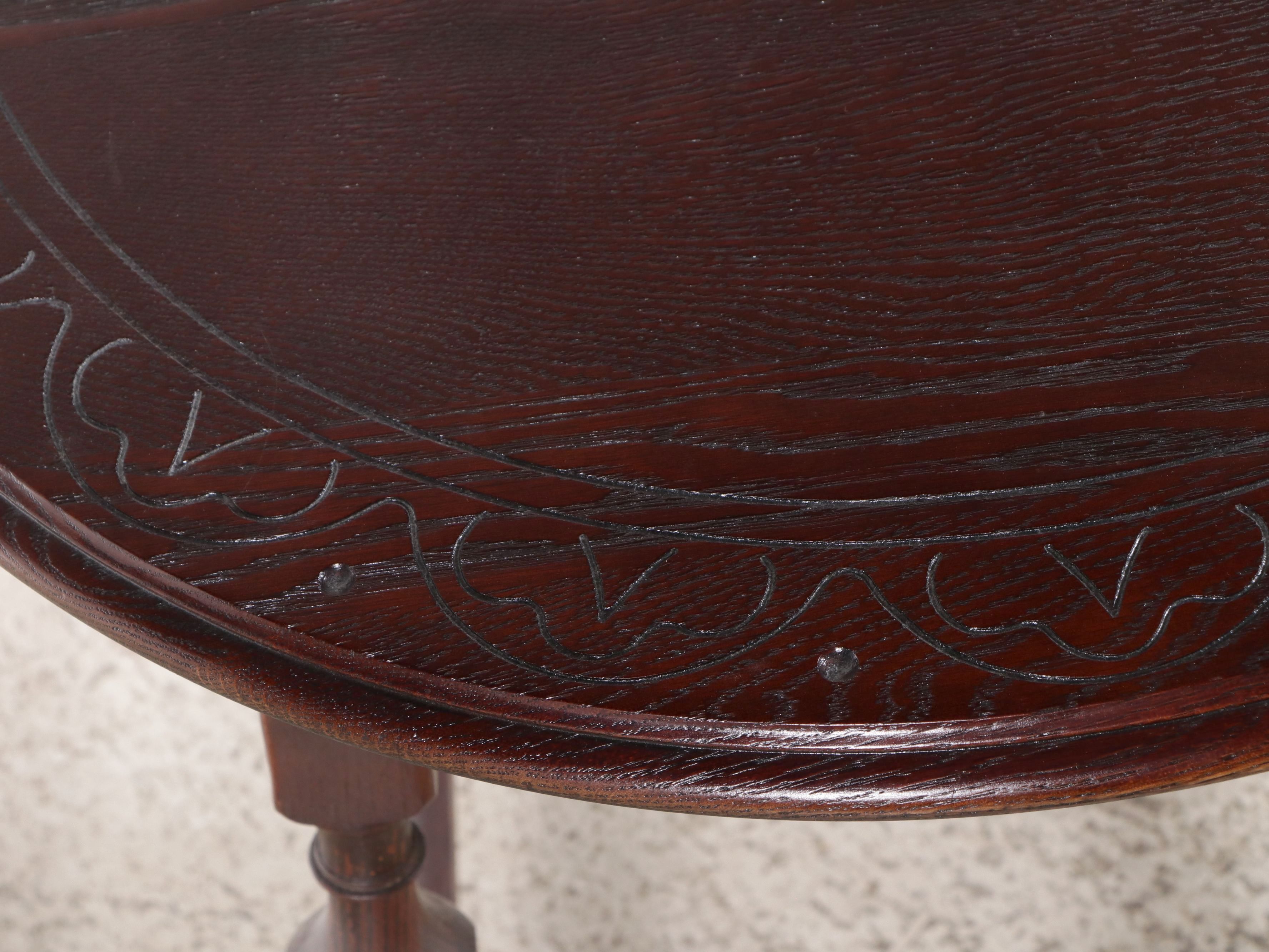 Baroque Style Oak Tavern Table, Early to Mid-20th Century