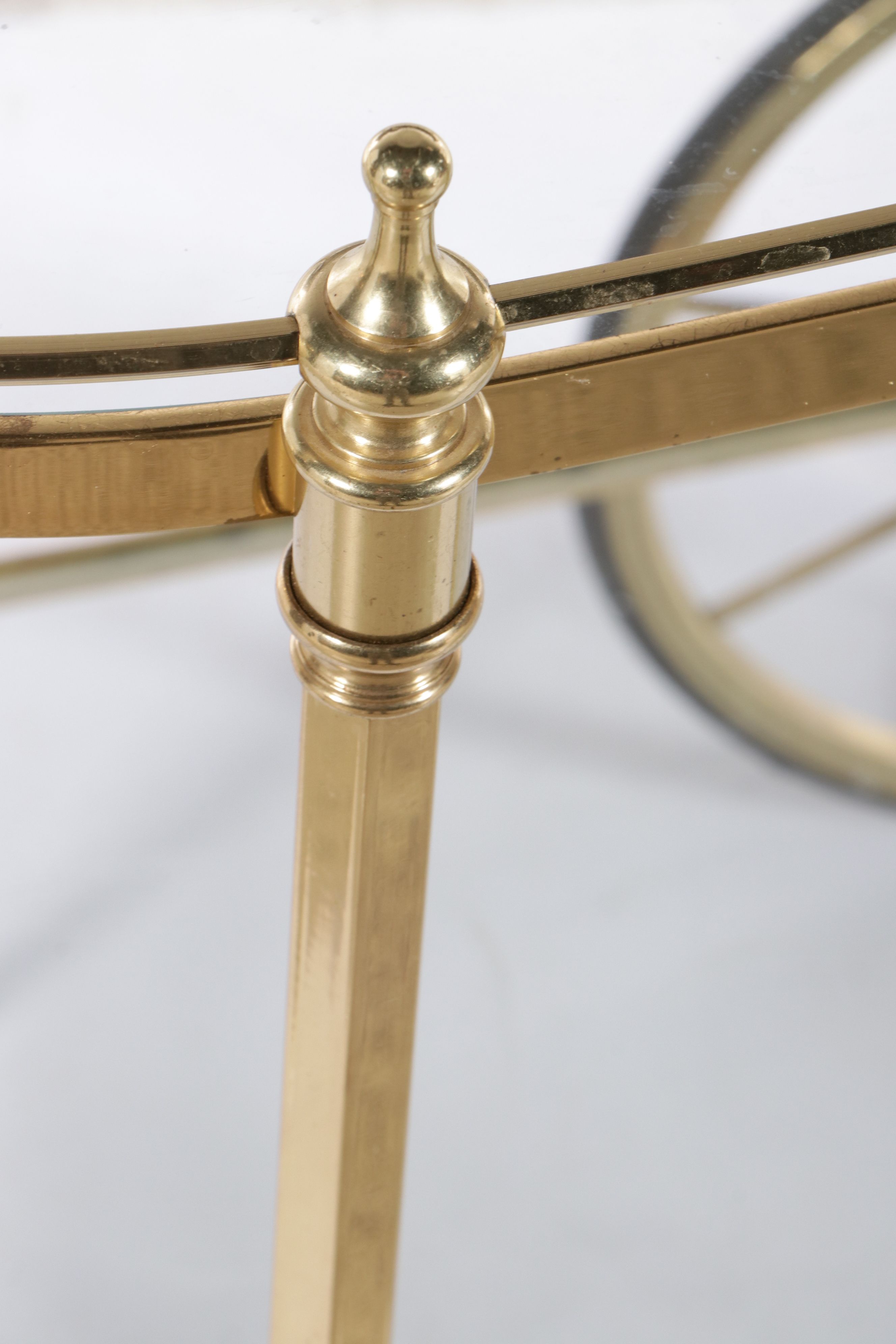 Hollywood Regency Brass and Glass Bar Cart