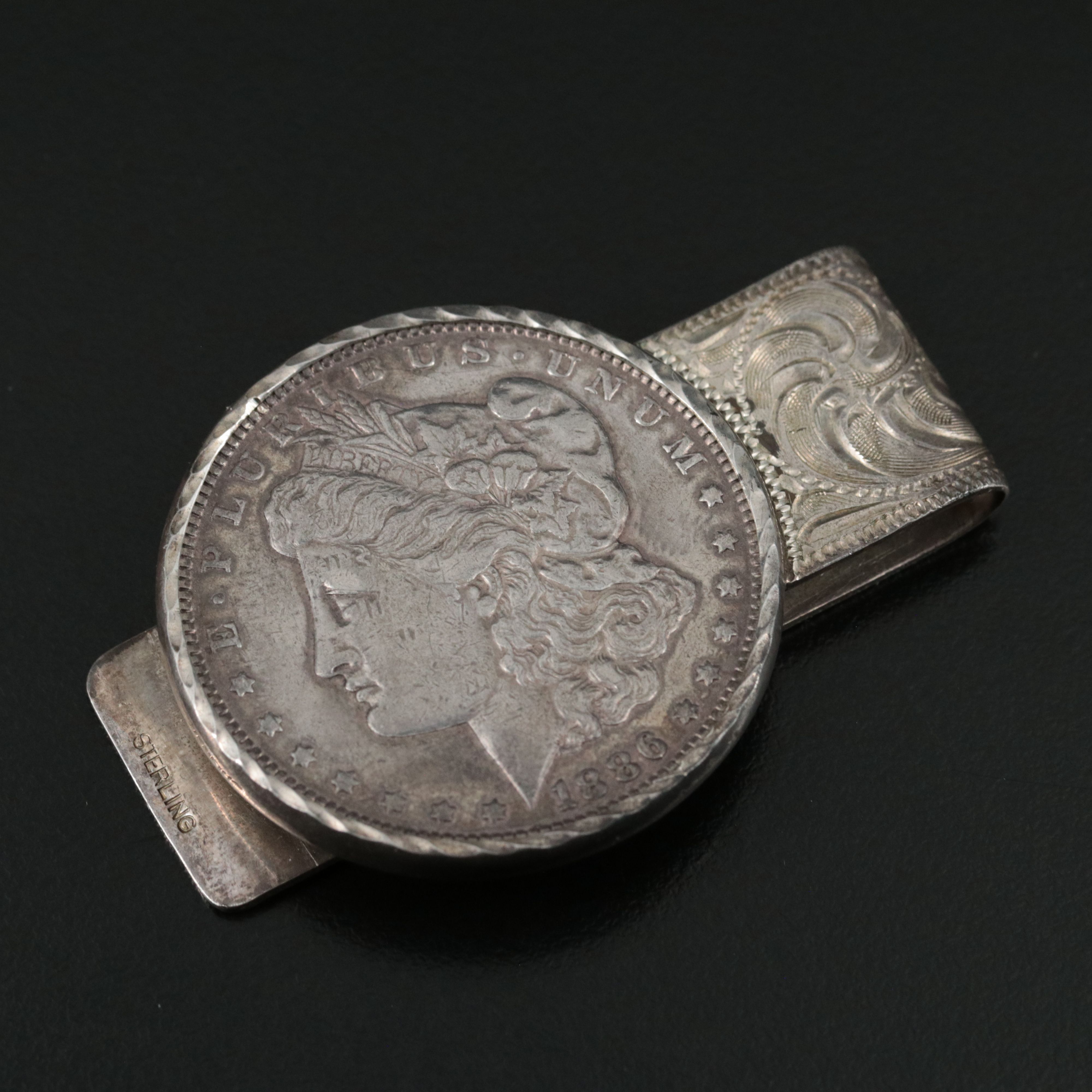 1886 Morgan Silver Dollar Money Clip
