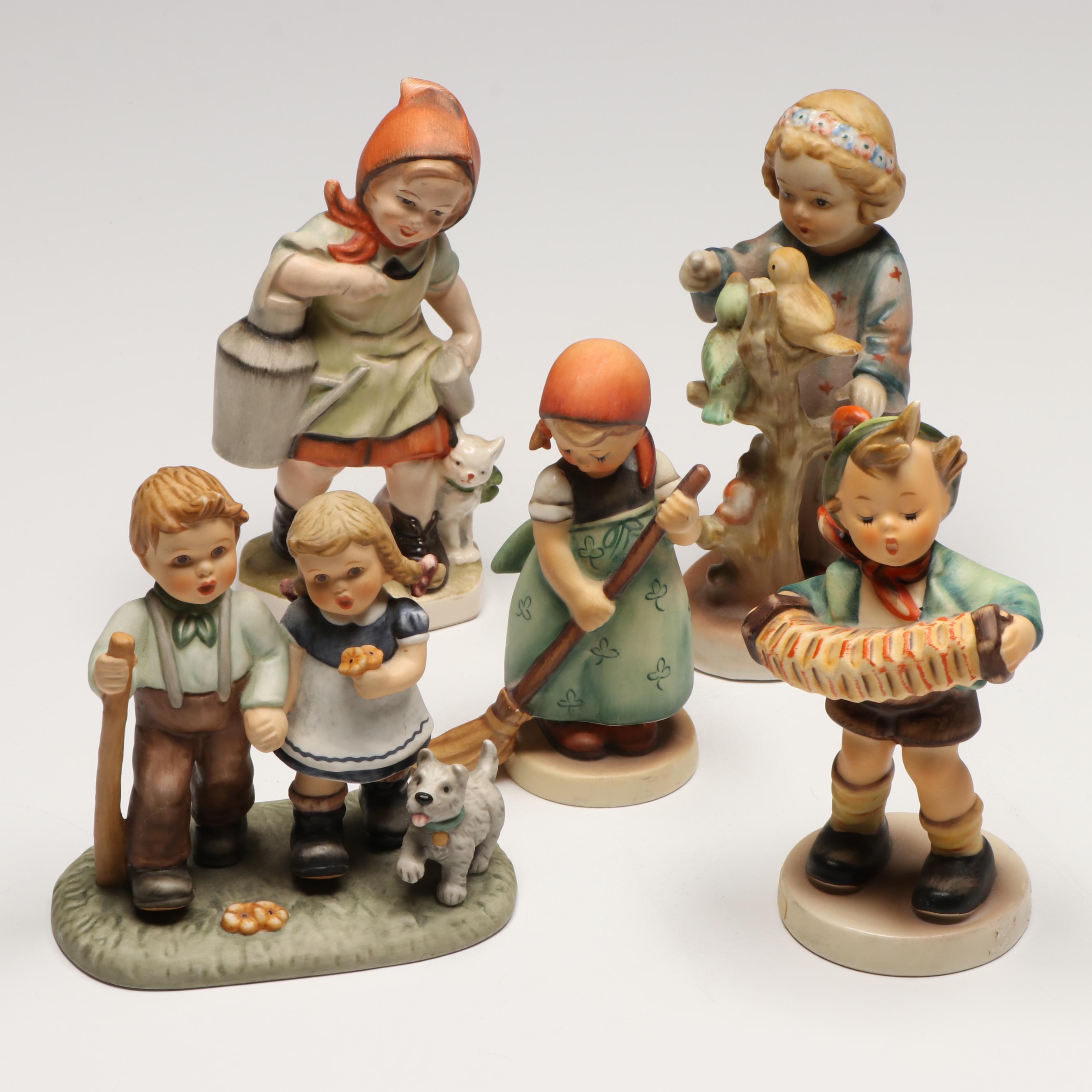 Goebel "Taking a Walk" and Other Porcelain Figurines