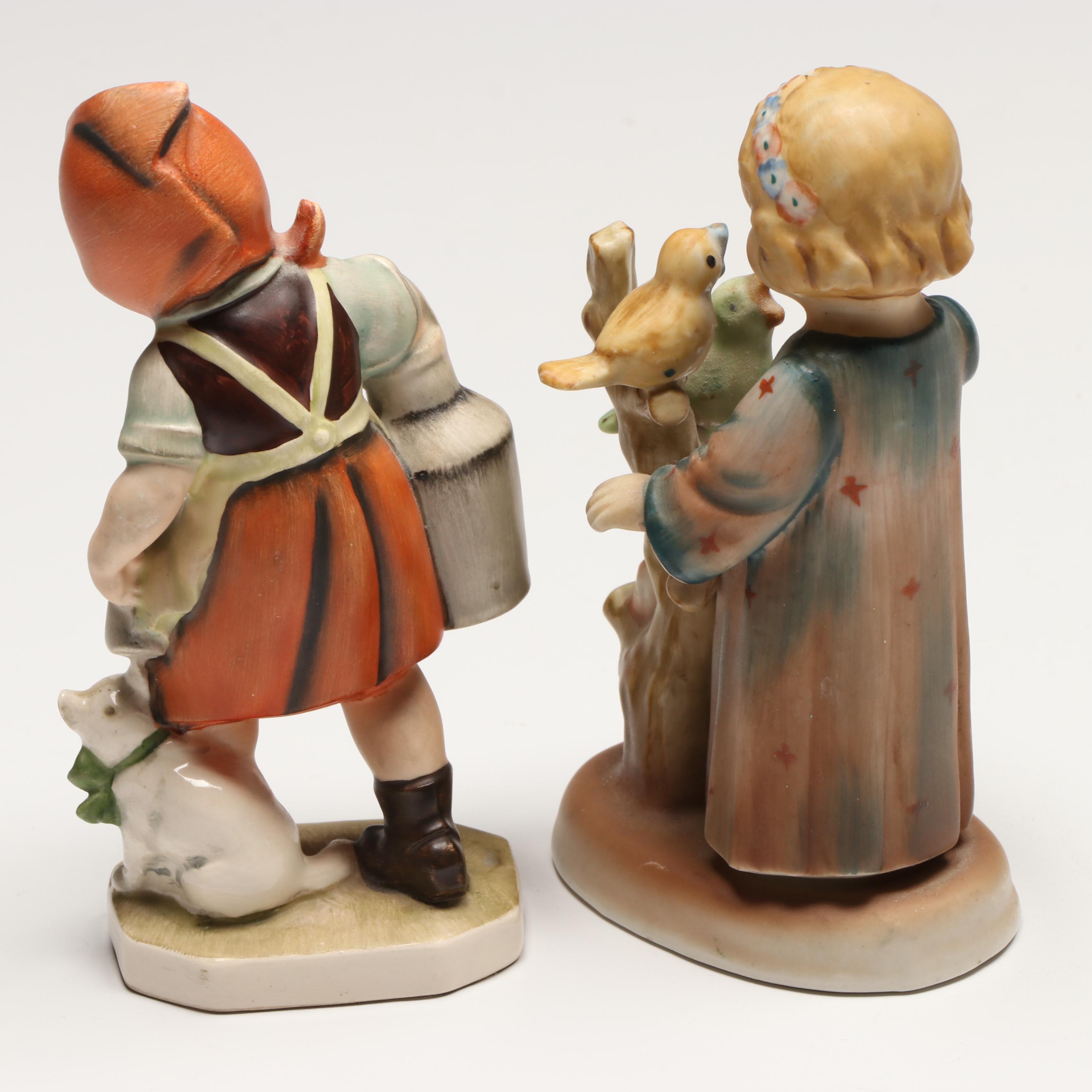 Goebel "Taking a Walk" and Other Porcelain Figurines