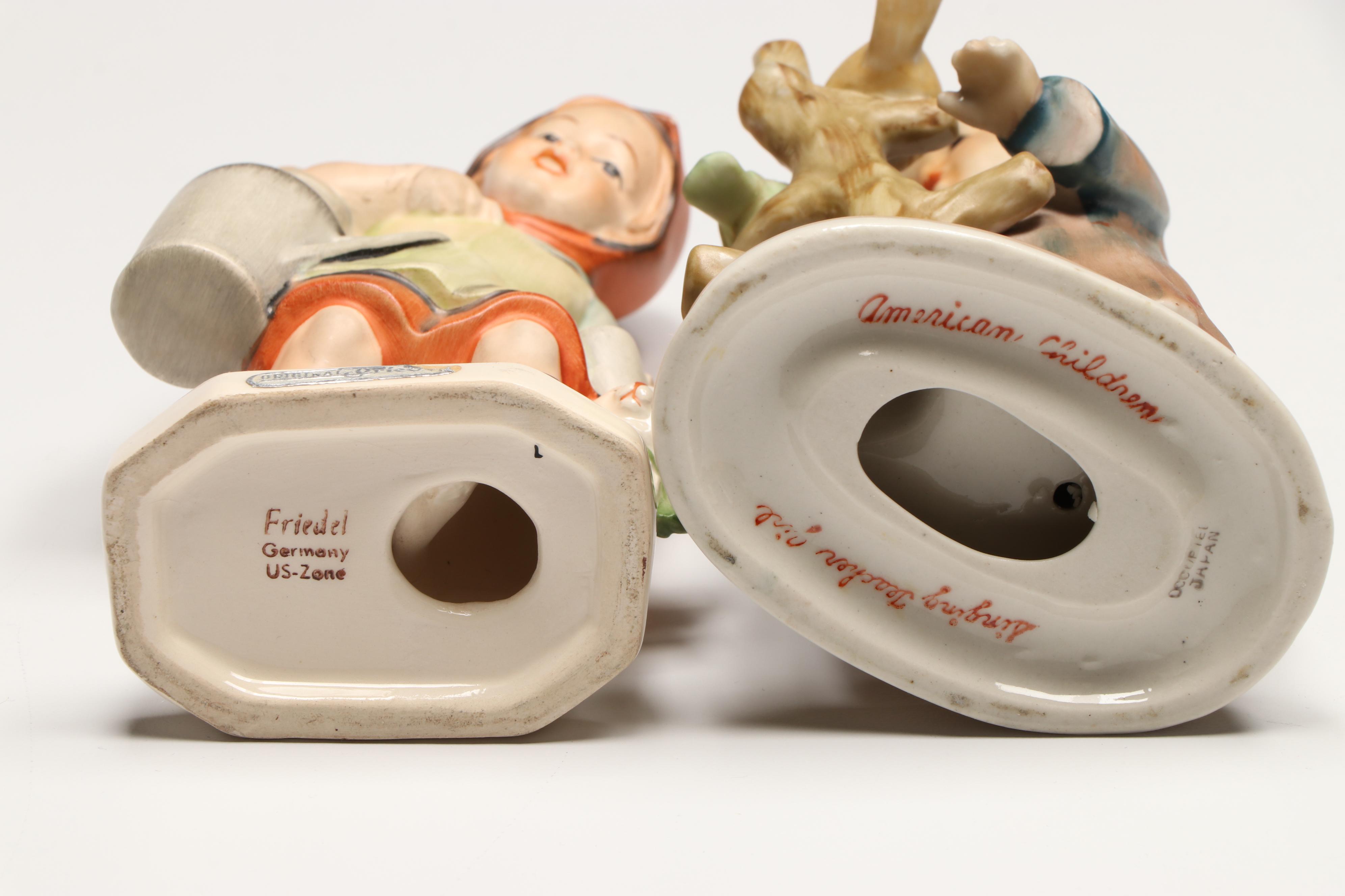 Goebel "Taking a Walk" and Other Porcelain Figurines