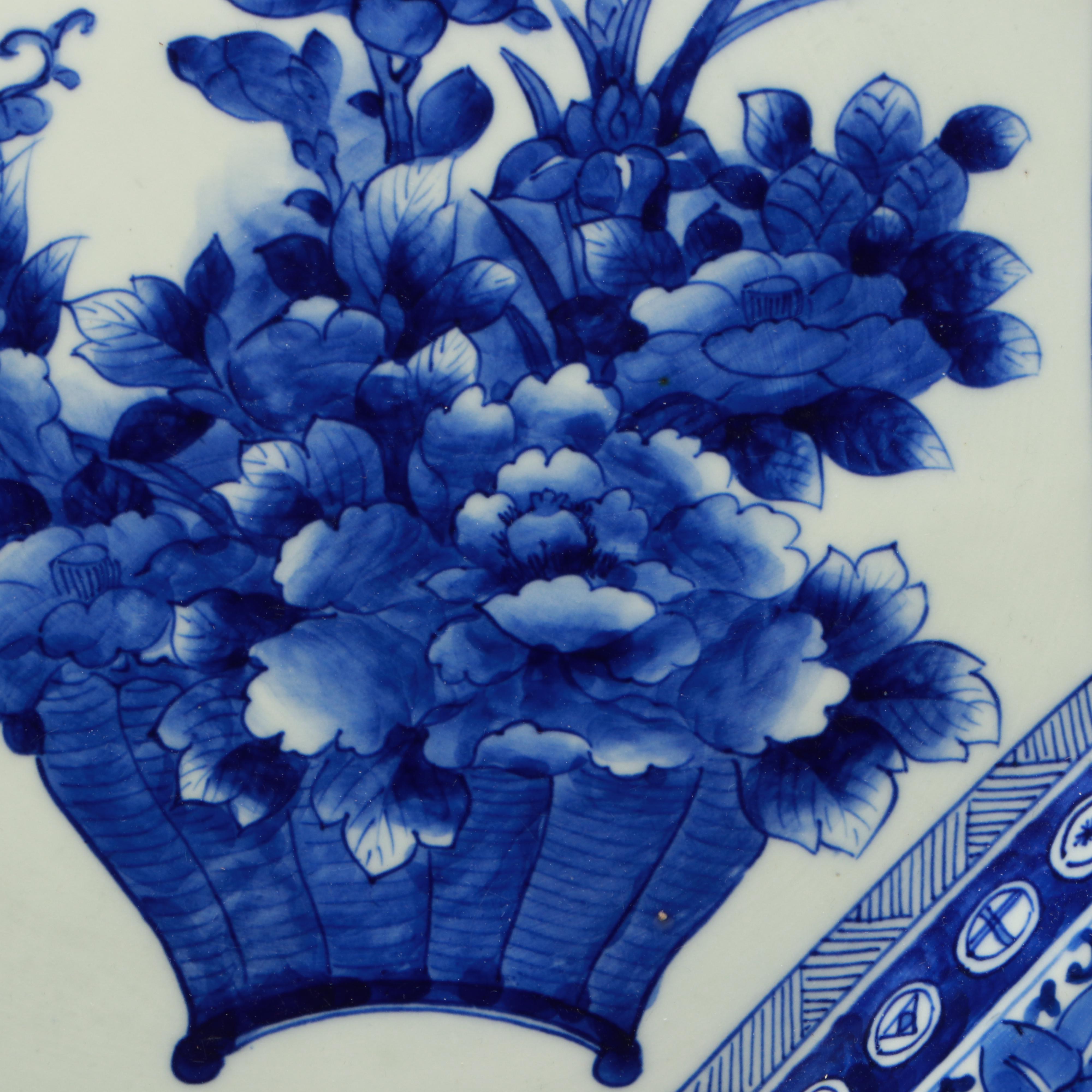 Chinese Export "Flower Basket" Octagonal Platter and Other Service Pieces