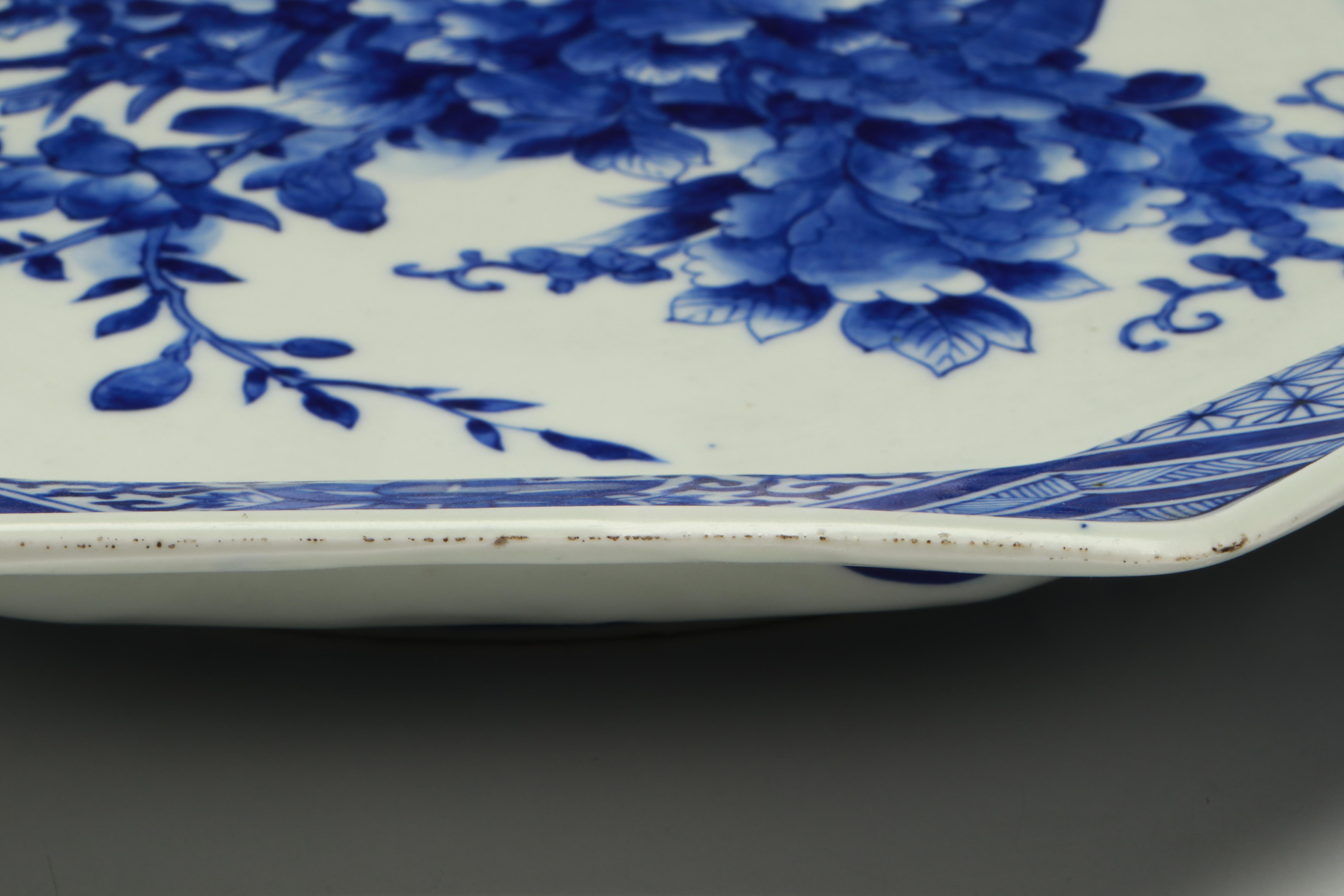 Chinese Export "Flower Basket" Octagonal Platter and Other Service Pieces