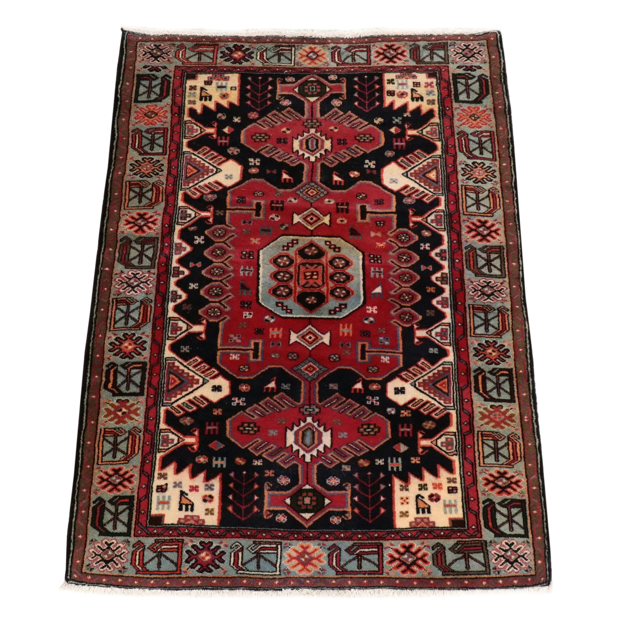 4'3 x 6'4 Hand-Knotted Persian Viss Area Rug