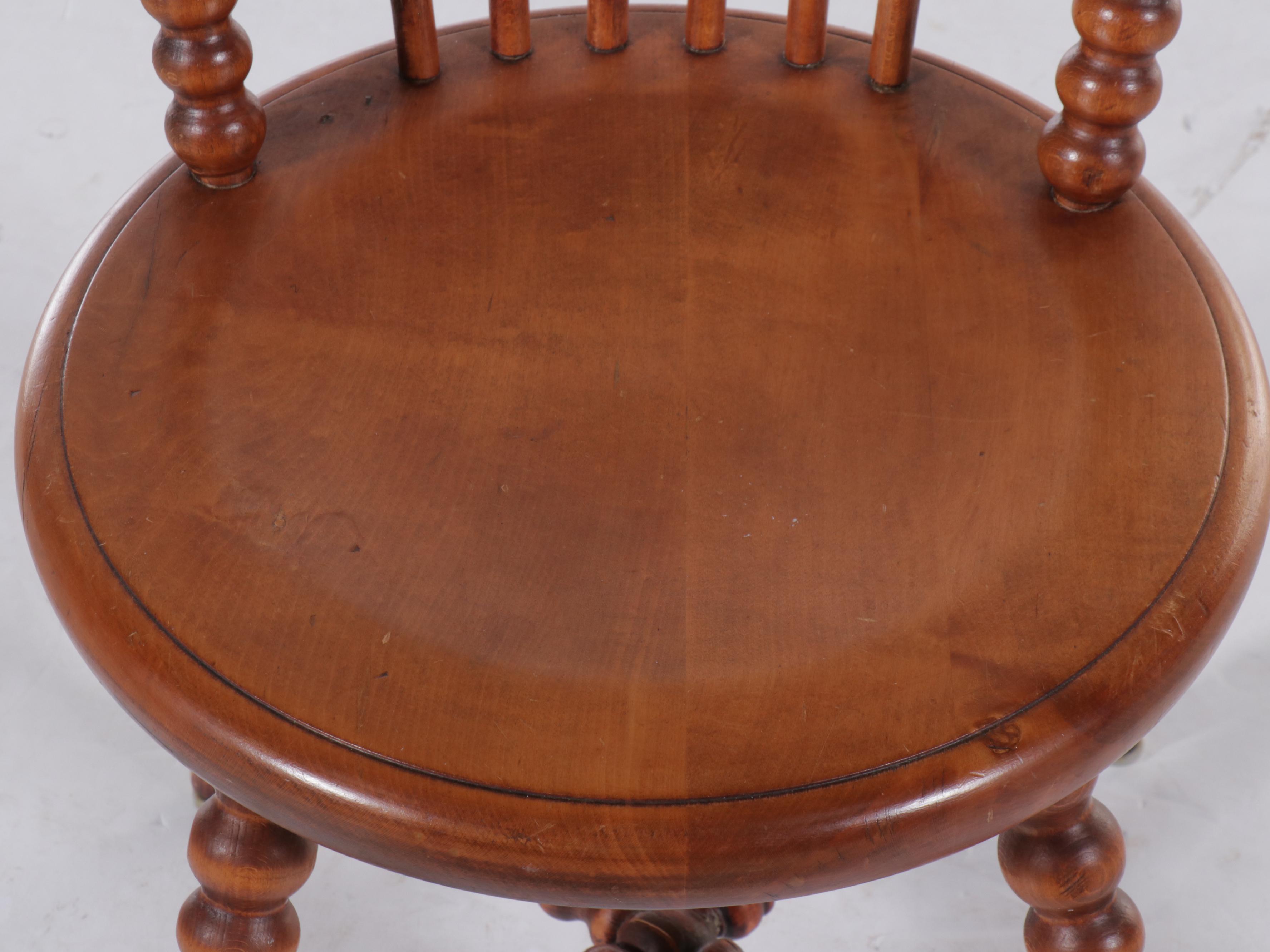 American Colonial Style Birch Pressed-Back Chair