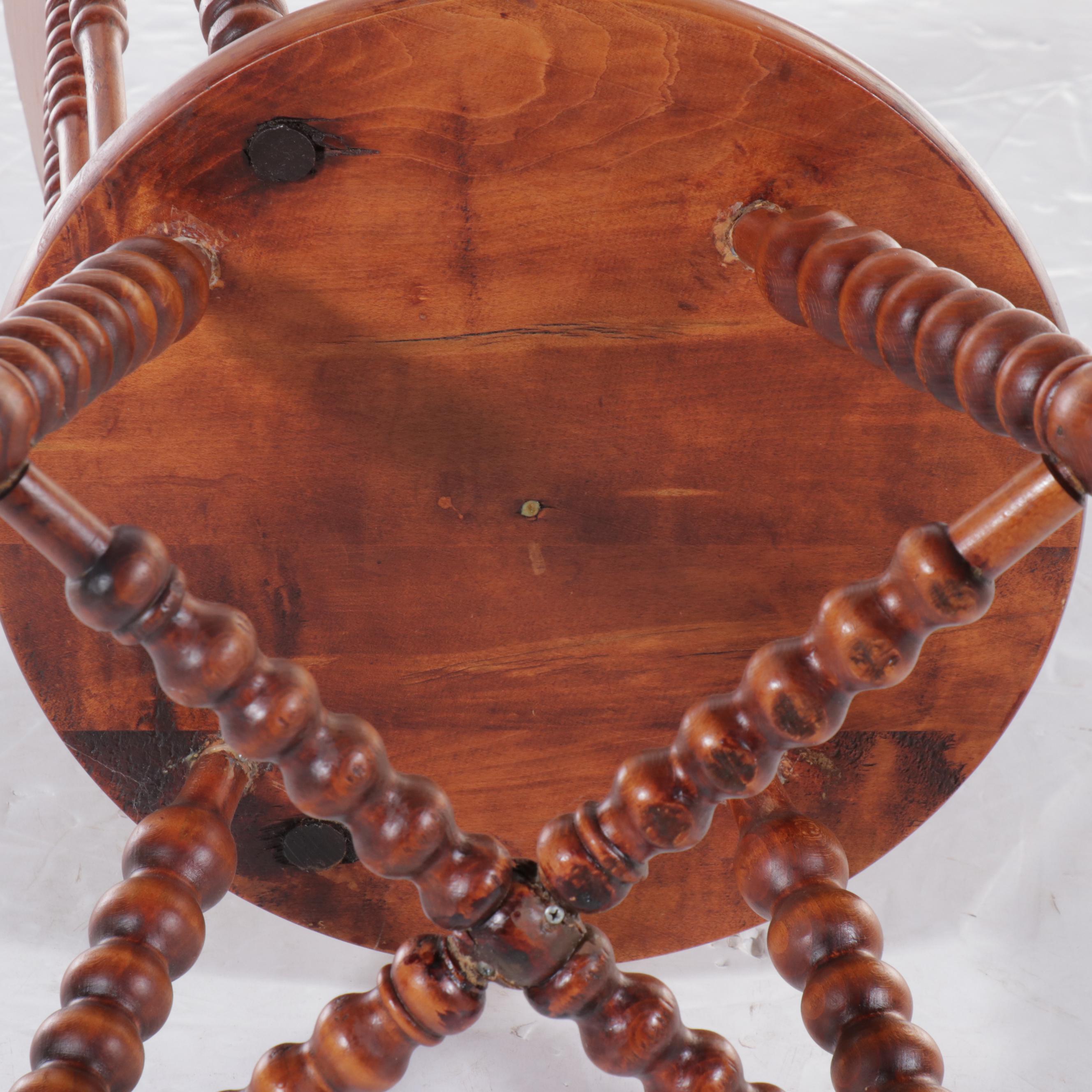 American Colonial Style Birch Pressed-Back Chair