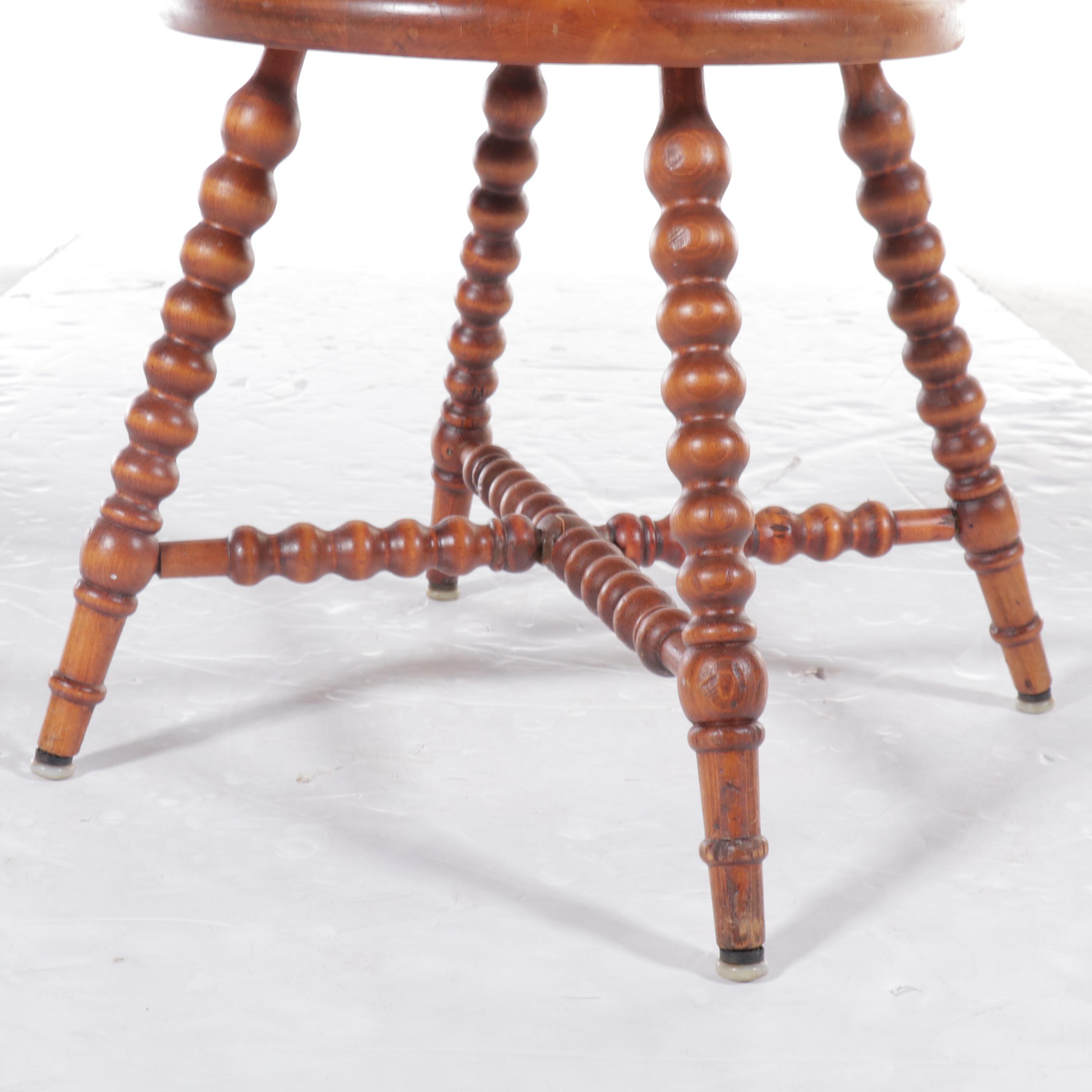 American Colonial Style Birch Pressed-Back Chair