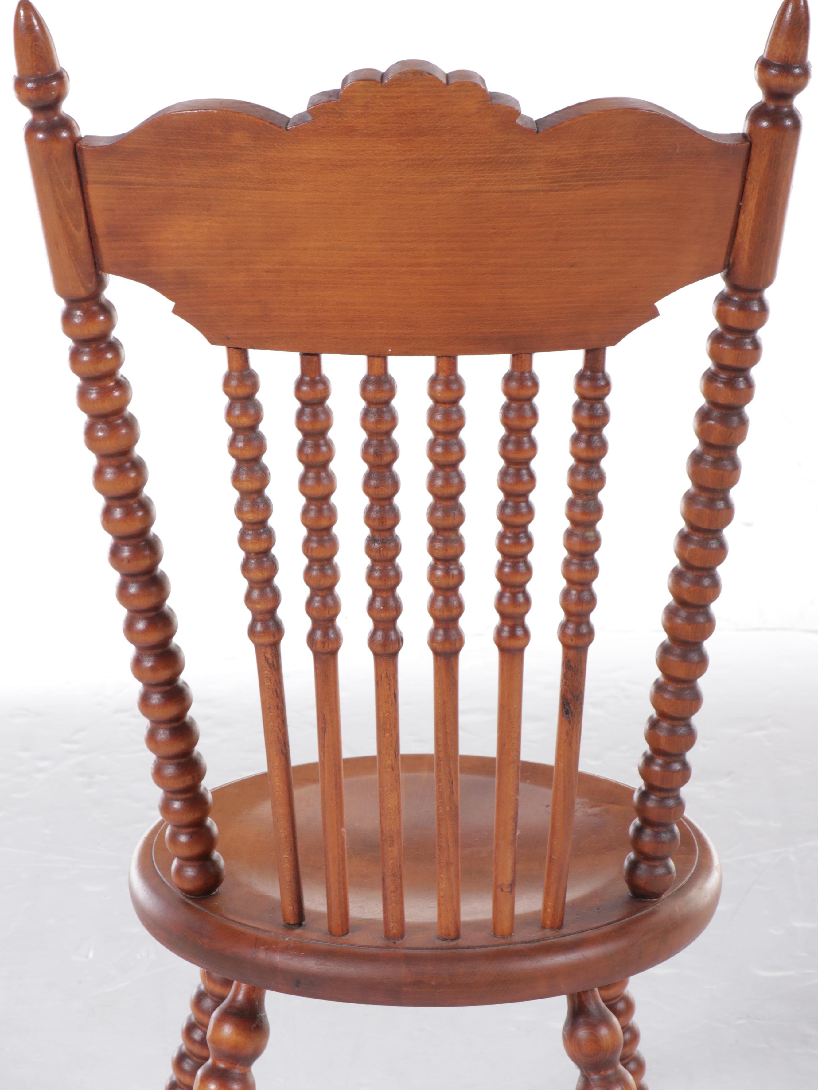 American Colonial Style Birch Pressed-Back Chair
