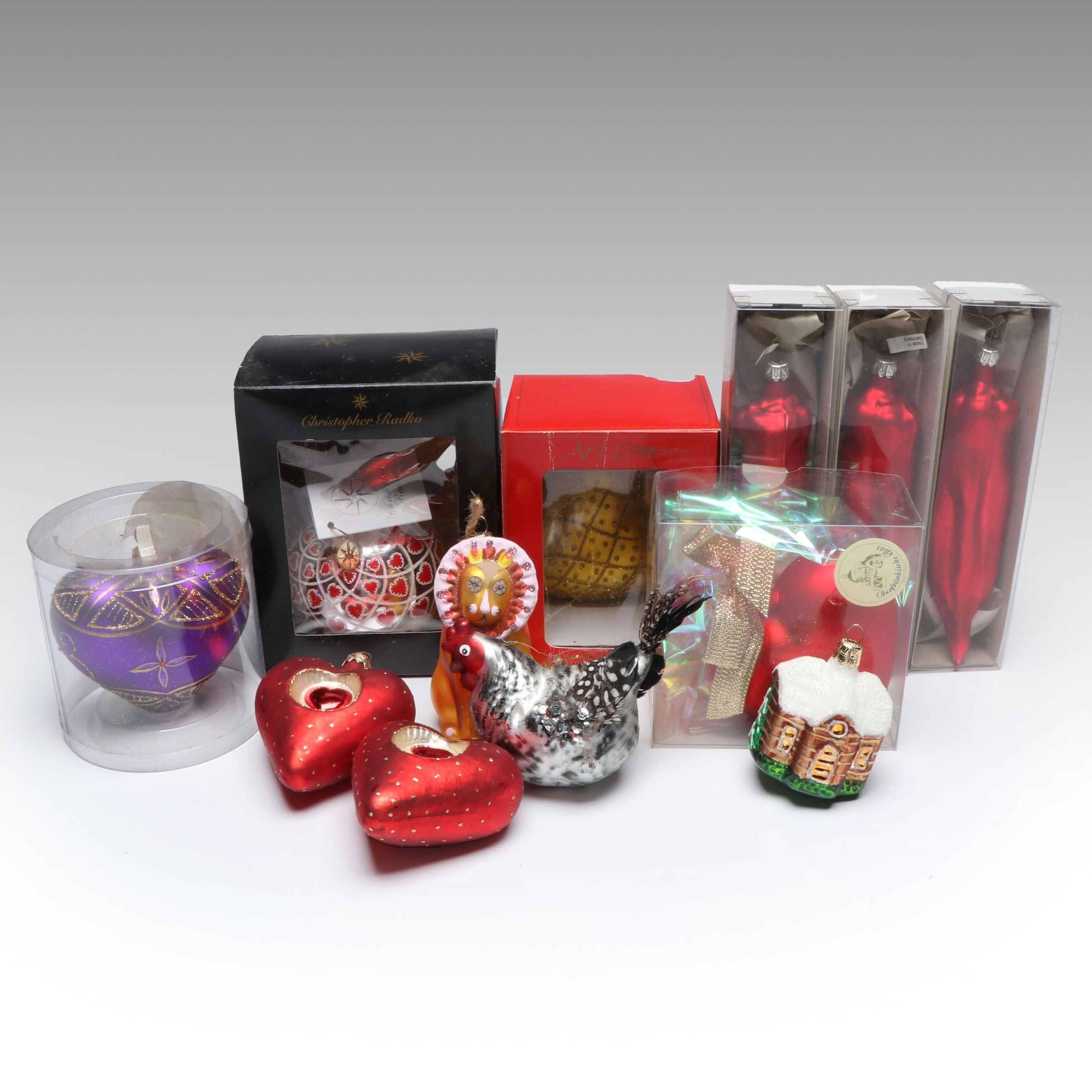 Christopher Radko, Oberfränkische Glas, with German and More Glass Ornaments
