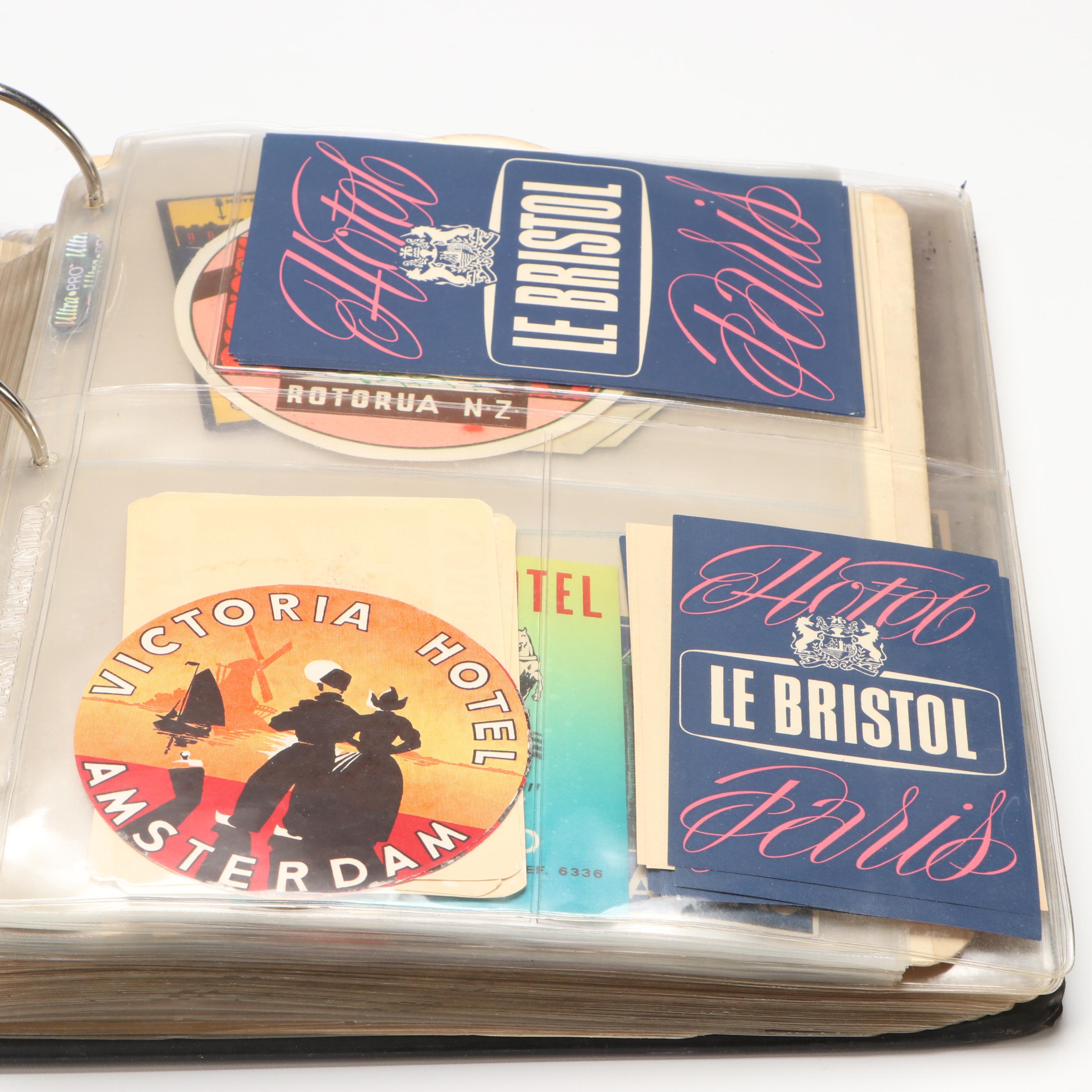 Paris, Lugano, Marseille and Other Luggage Labels, Mid-20th Century