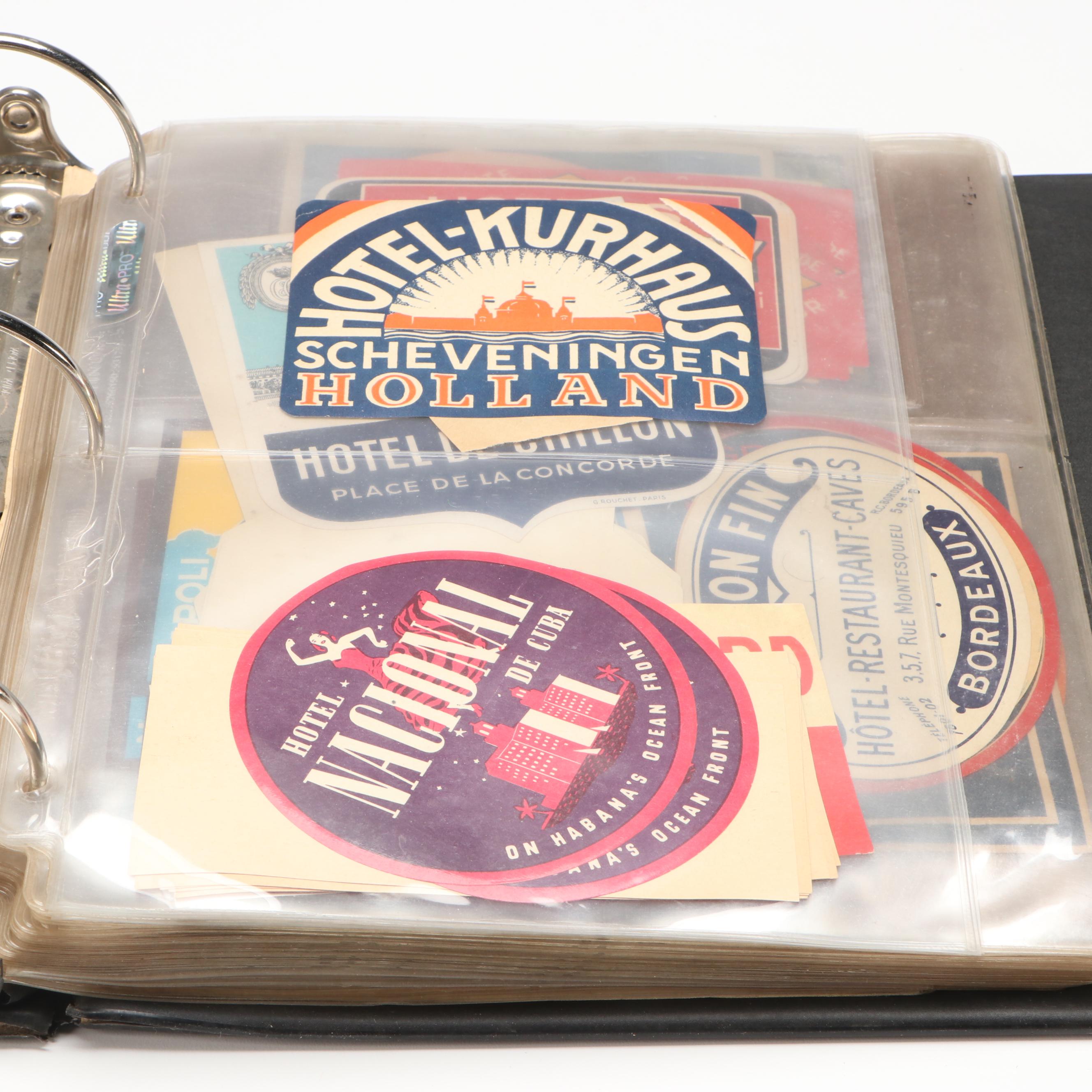 Paris, Lugano, Marseille and Other Luggage Labels, Mid-20th Century