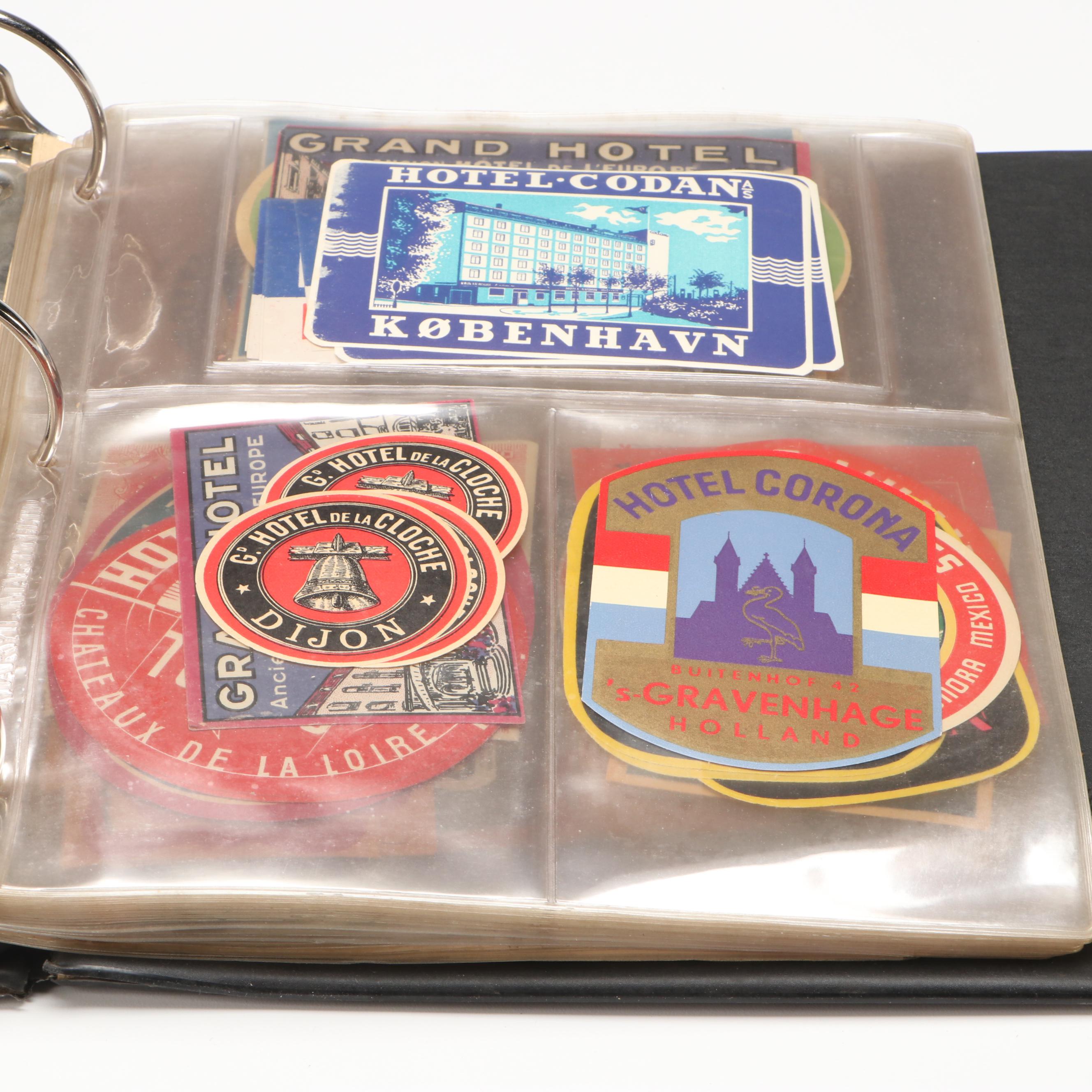 Paris, Lugano, Marseille and Other Luggage Labels, Mid-20th Century