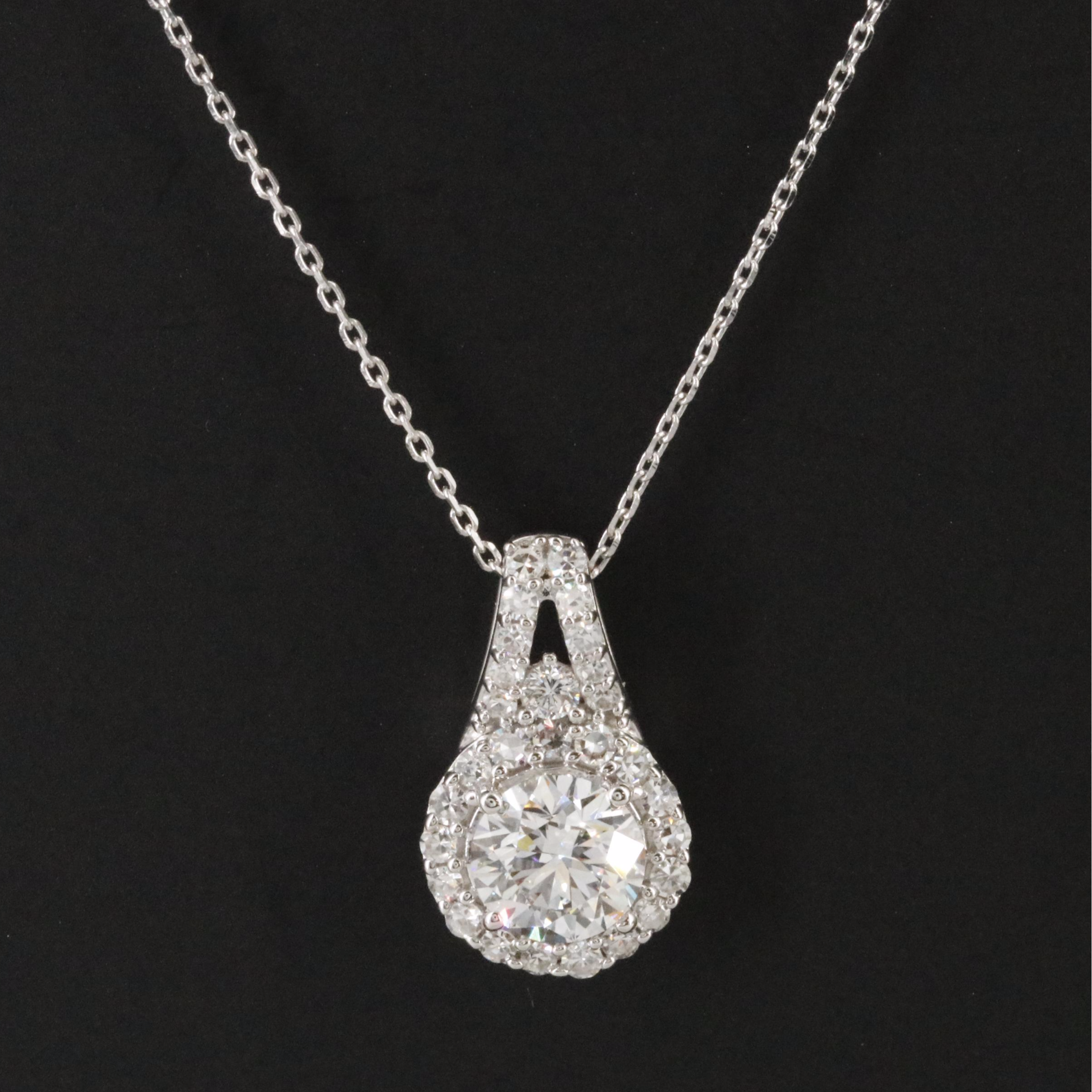 14K 2.04 CTW Lab Grown Diamond Pendant Necklace with Online GIA Report