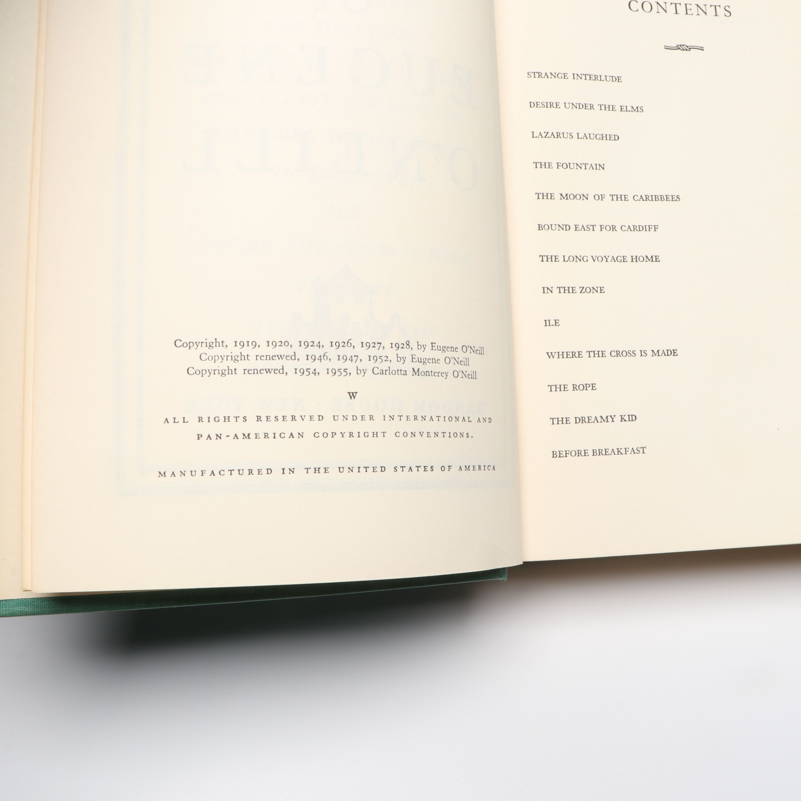 Book Club Edition "The Plays of Eugene O'Neill" Three-Volume Set, 1955