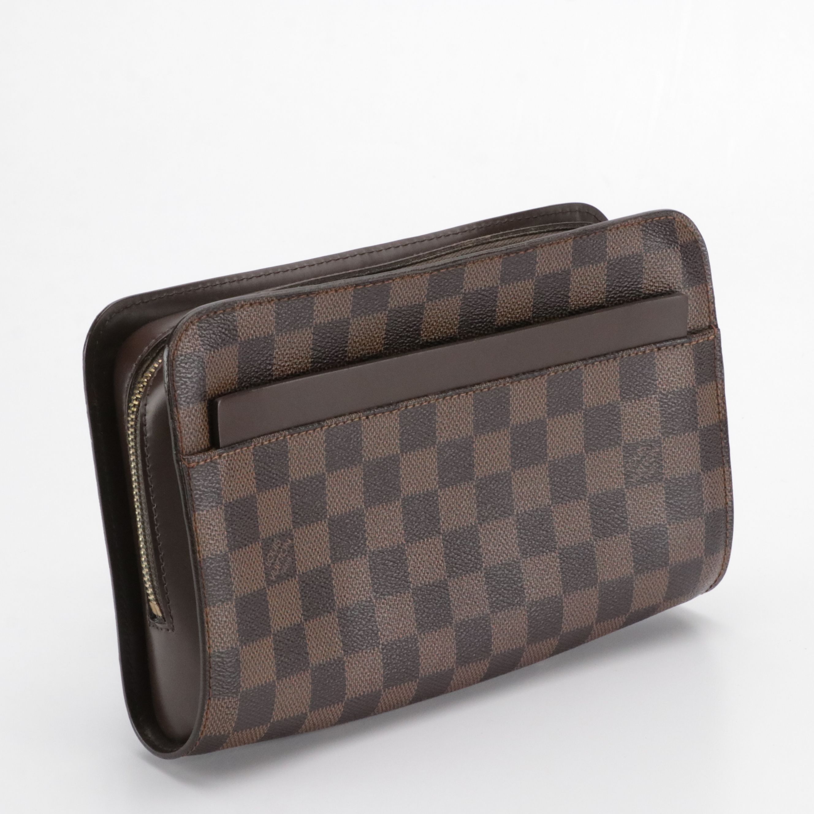 Louis Vuitton Saint Louis Pochette in Damier Ebene Coated Canvas