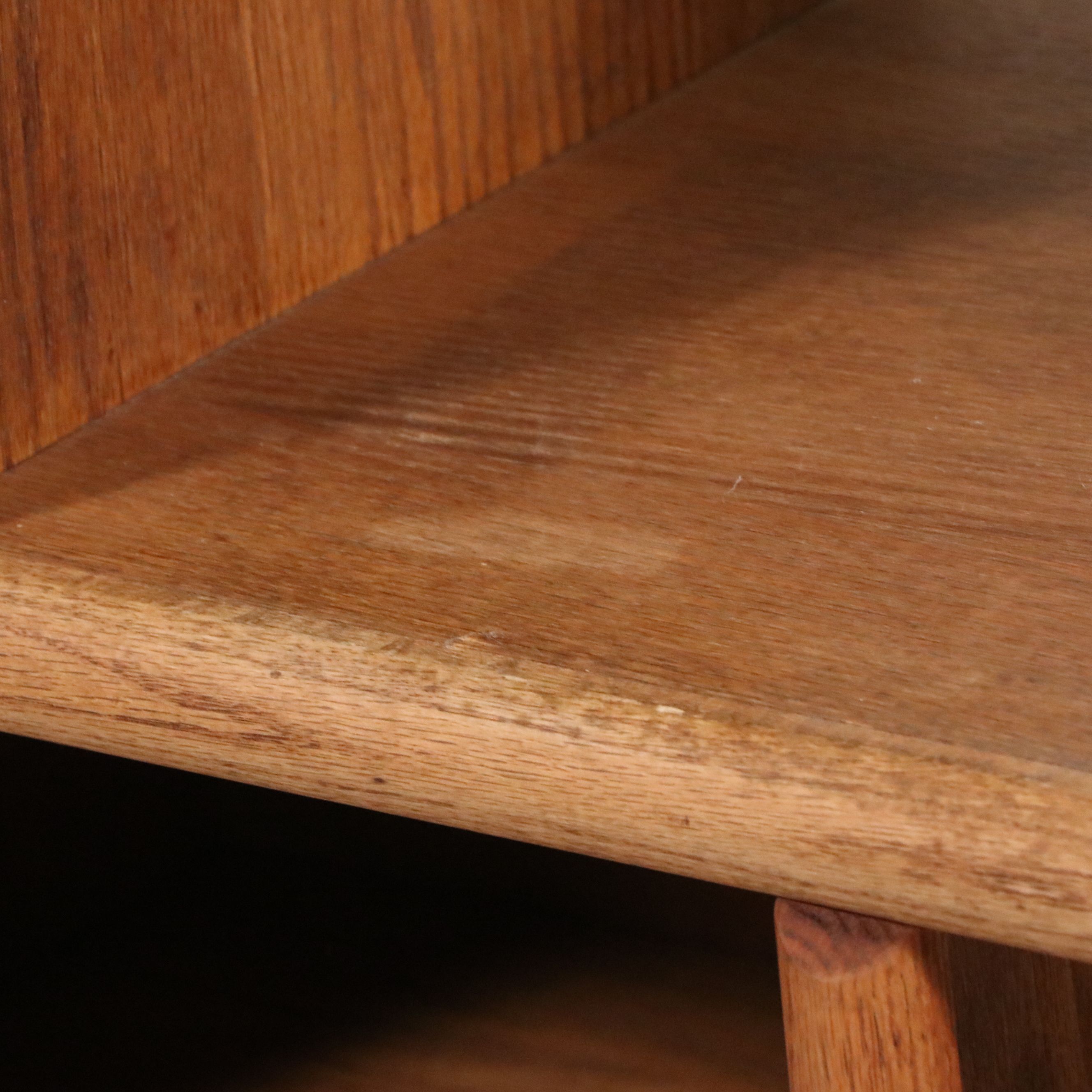 Modernist Oak Wall Bookcase or Display Shelf, Late 20th Century