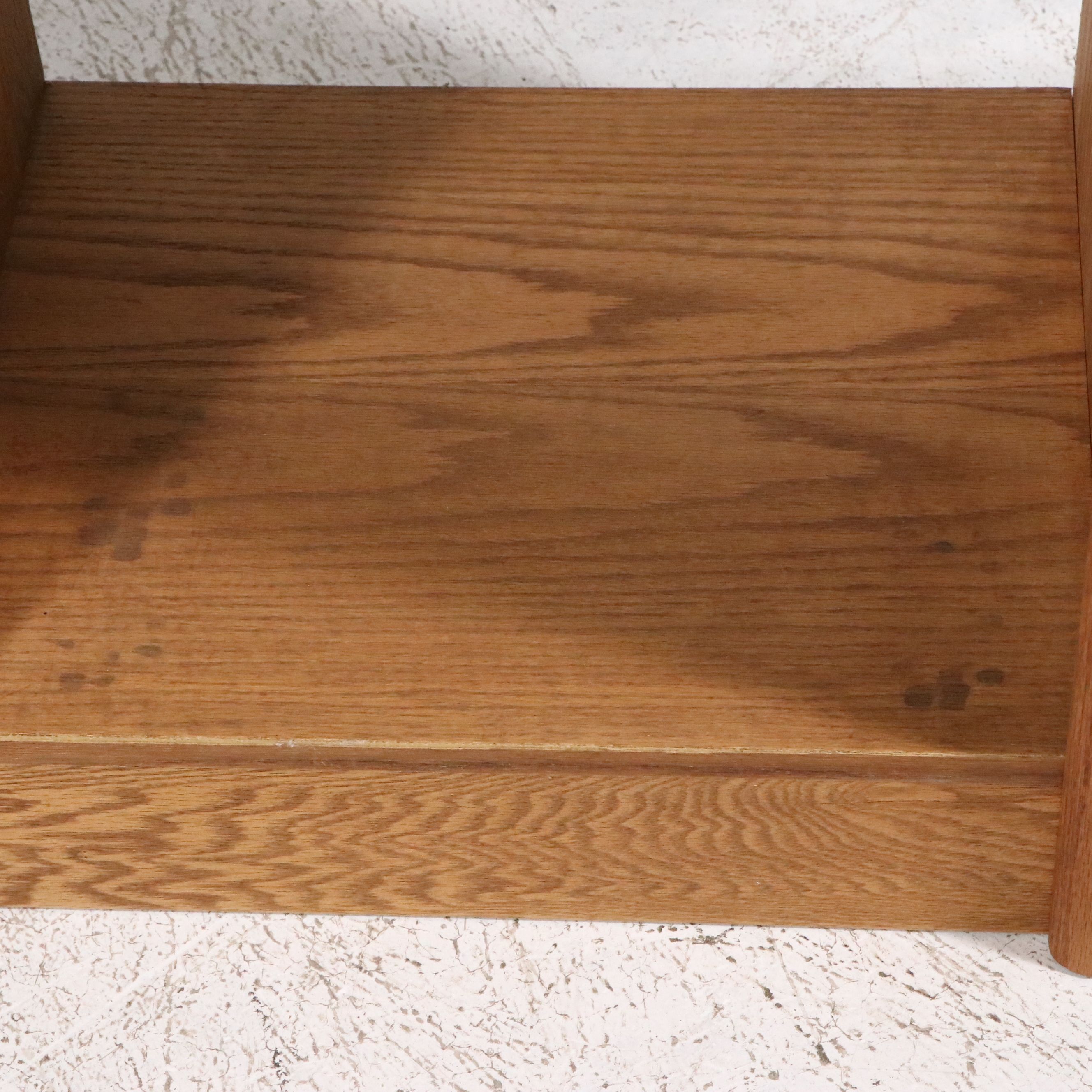 Modernist Oak Wall Bookcase or Display Shelf, Late 20th Century