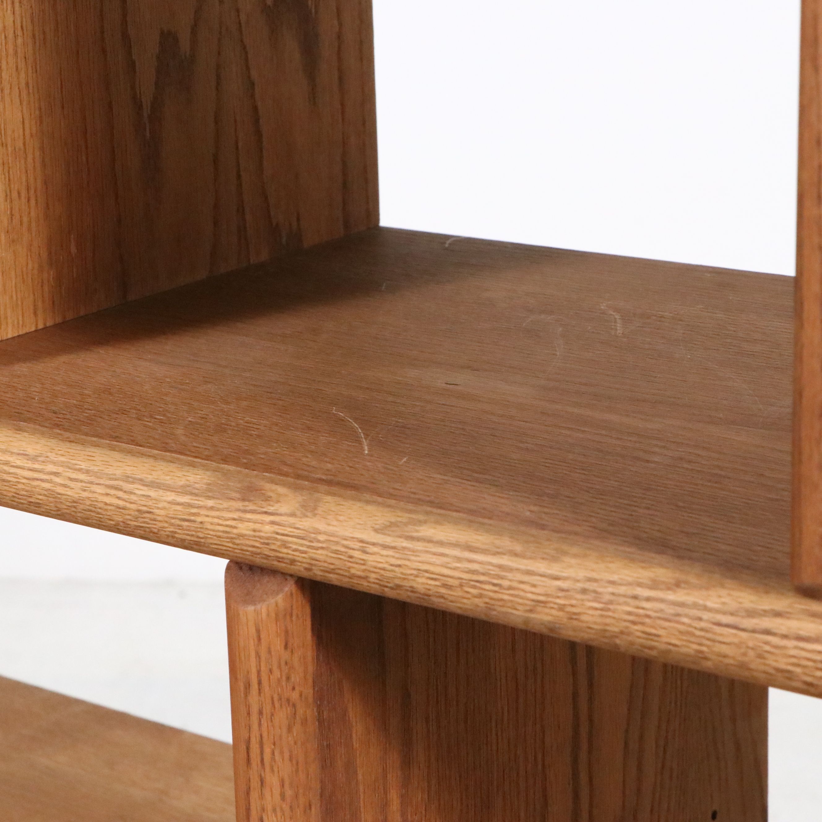 Modernist Oak Wall Bookcase or Display Shelf, Late 20th Century