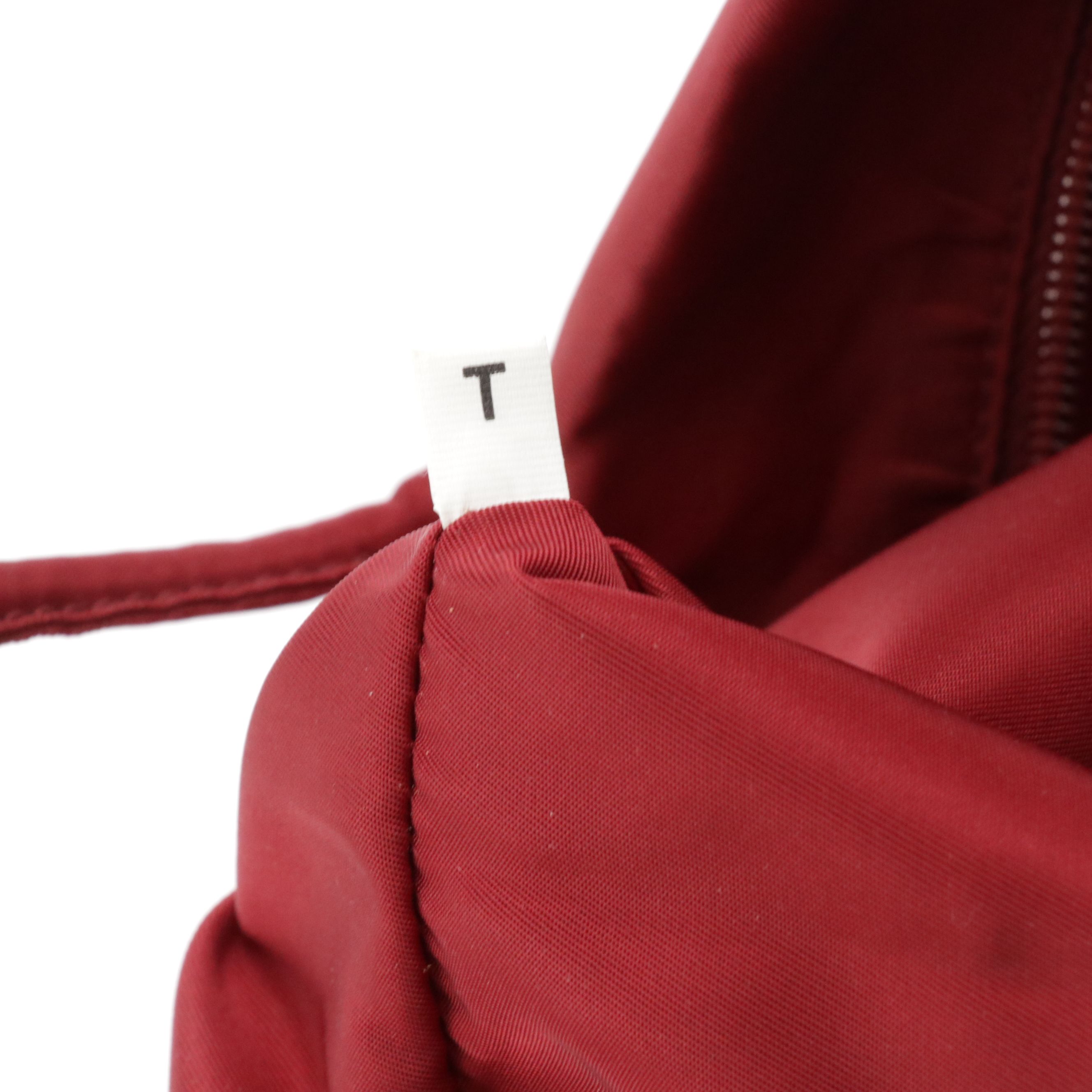 Prada Tessuto Nylon Handbag in Burgundy