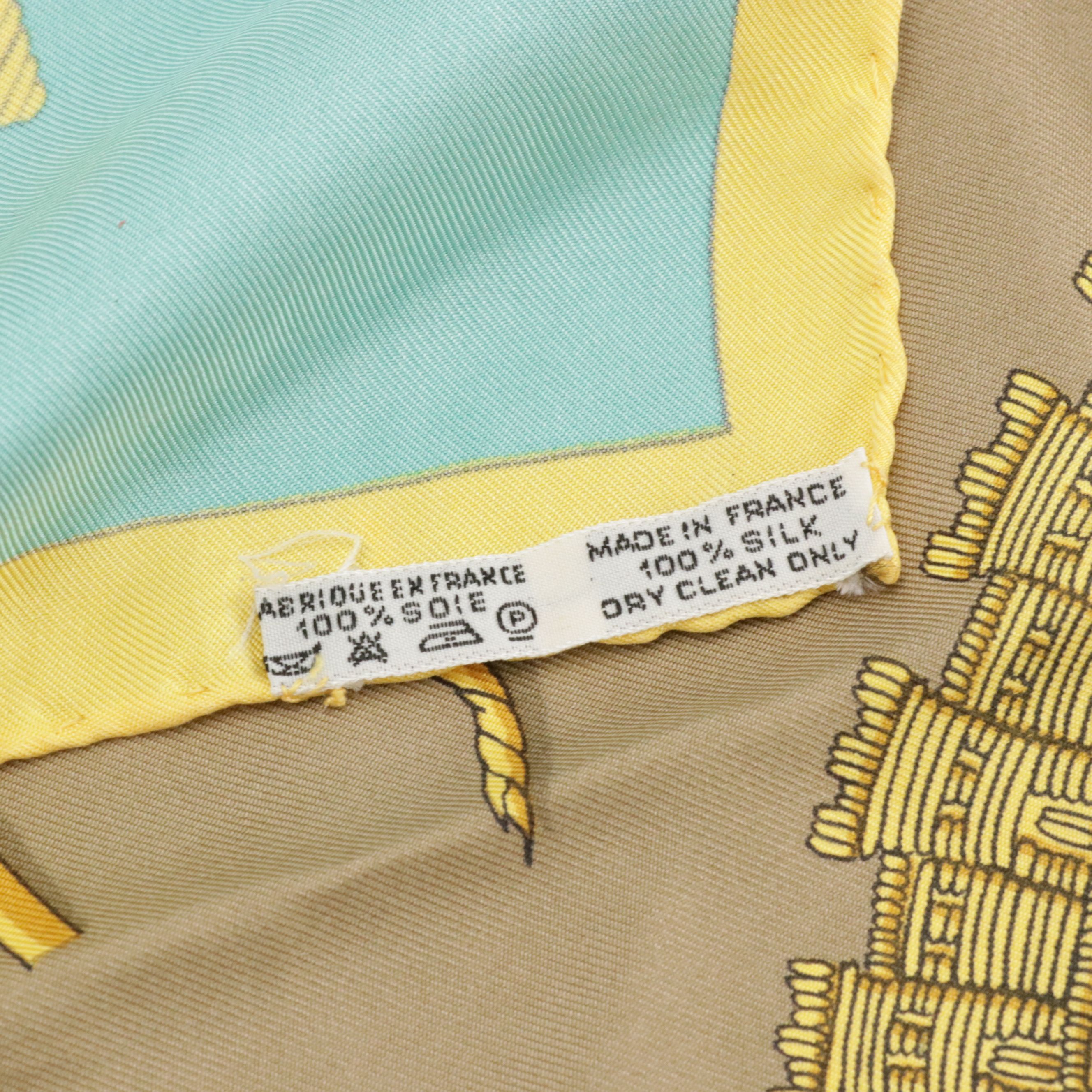 Hermès "Les Armes de Paris" Scarf 90 in Silk Twill