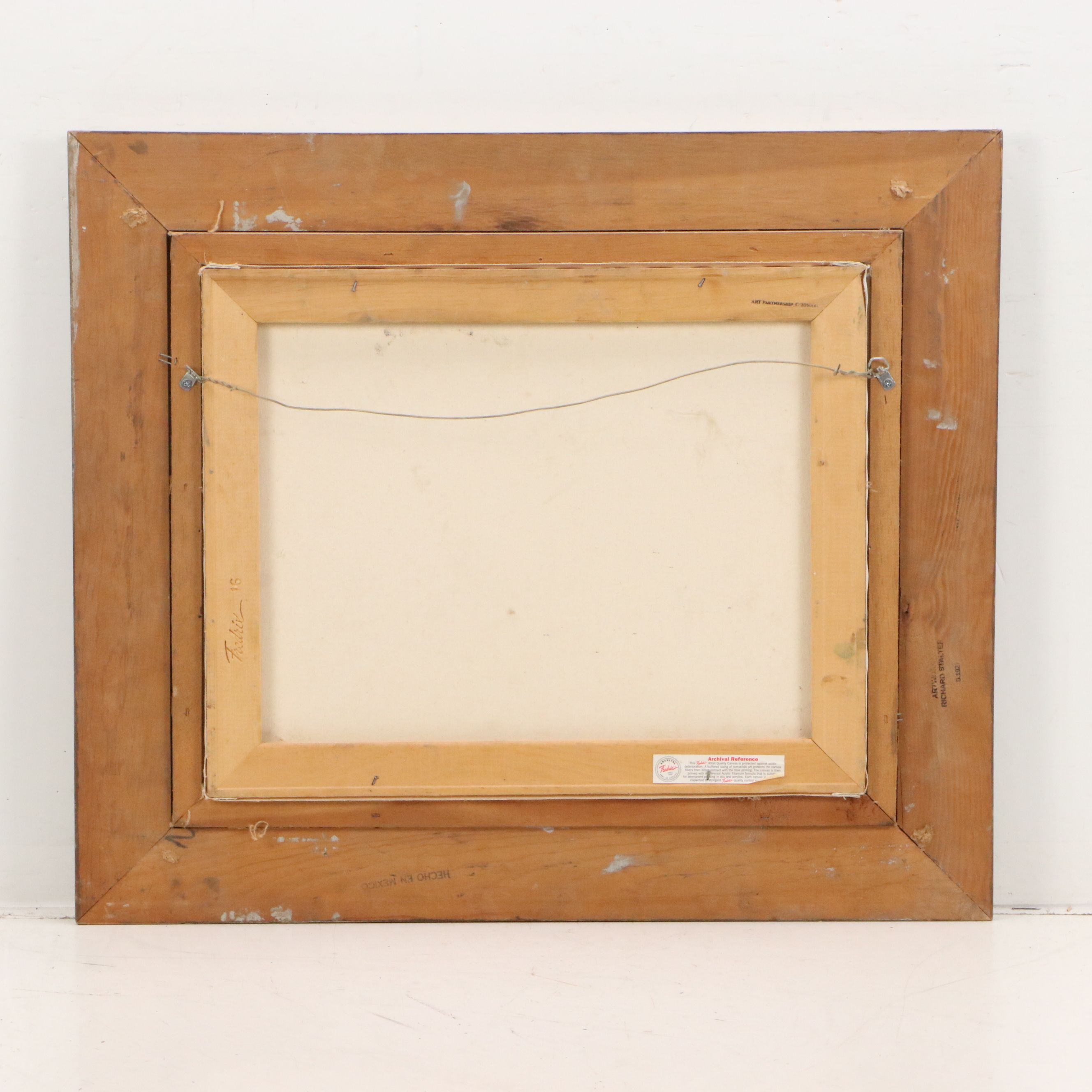 Richard Stalter Still Life Oil Painting of Gourds and Maize