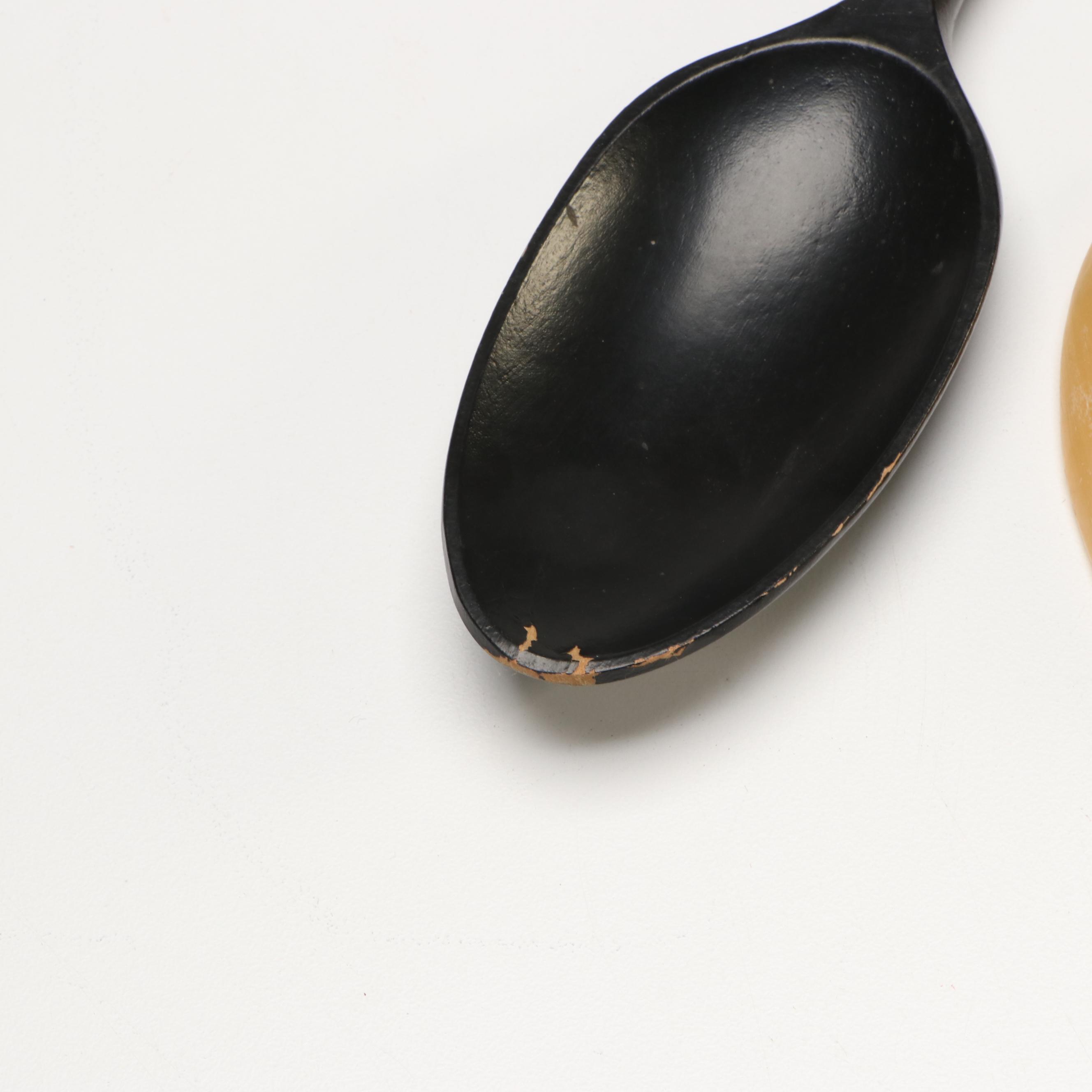 Italian Wood and Sterling Silver Salad Set with More Kitchen Tools and Décor