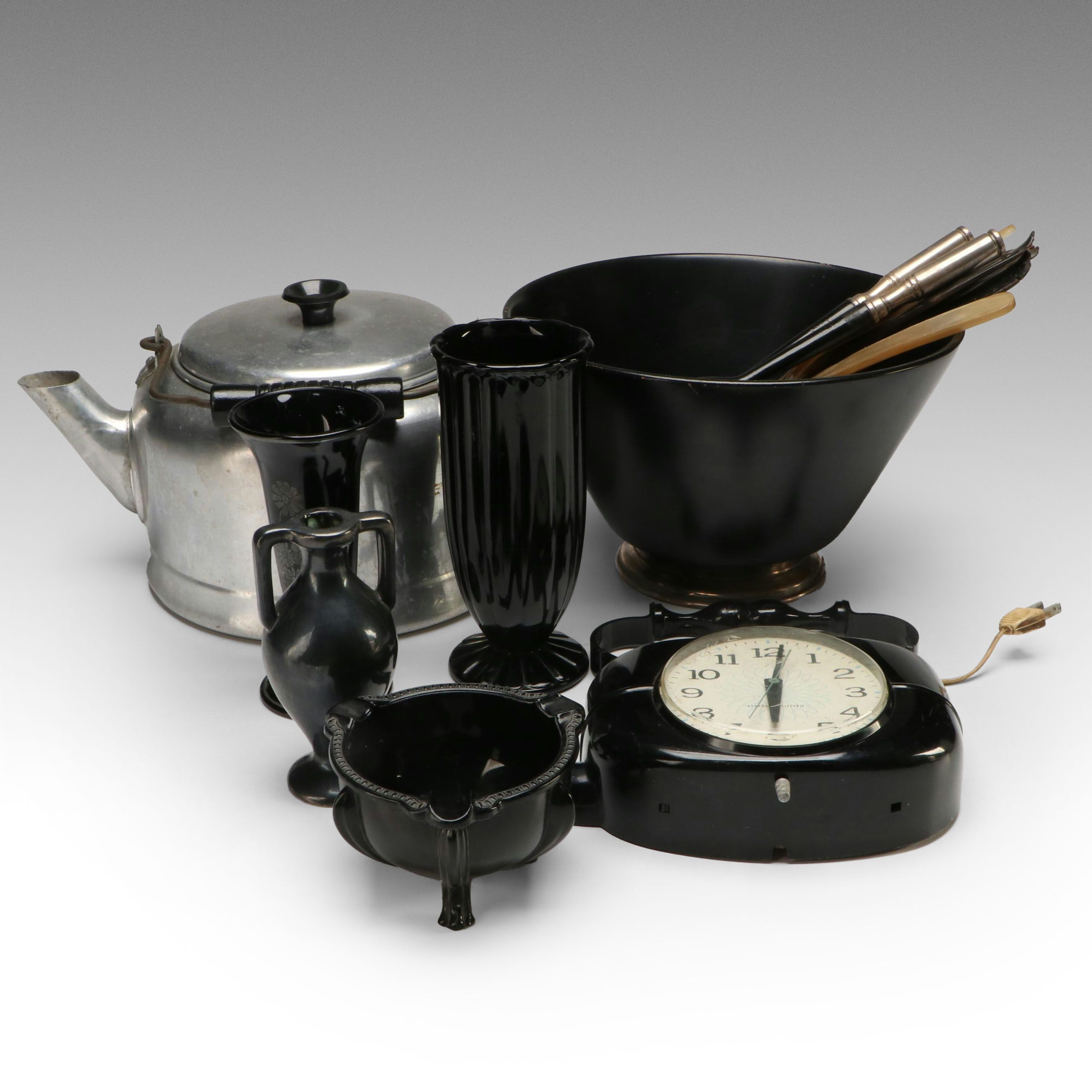 Italian Wood and Sterling Silver Salad Set with More Kitchen Tools and Décor