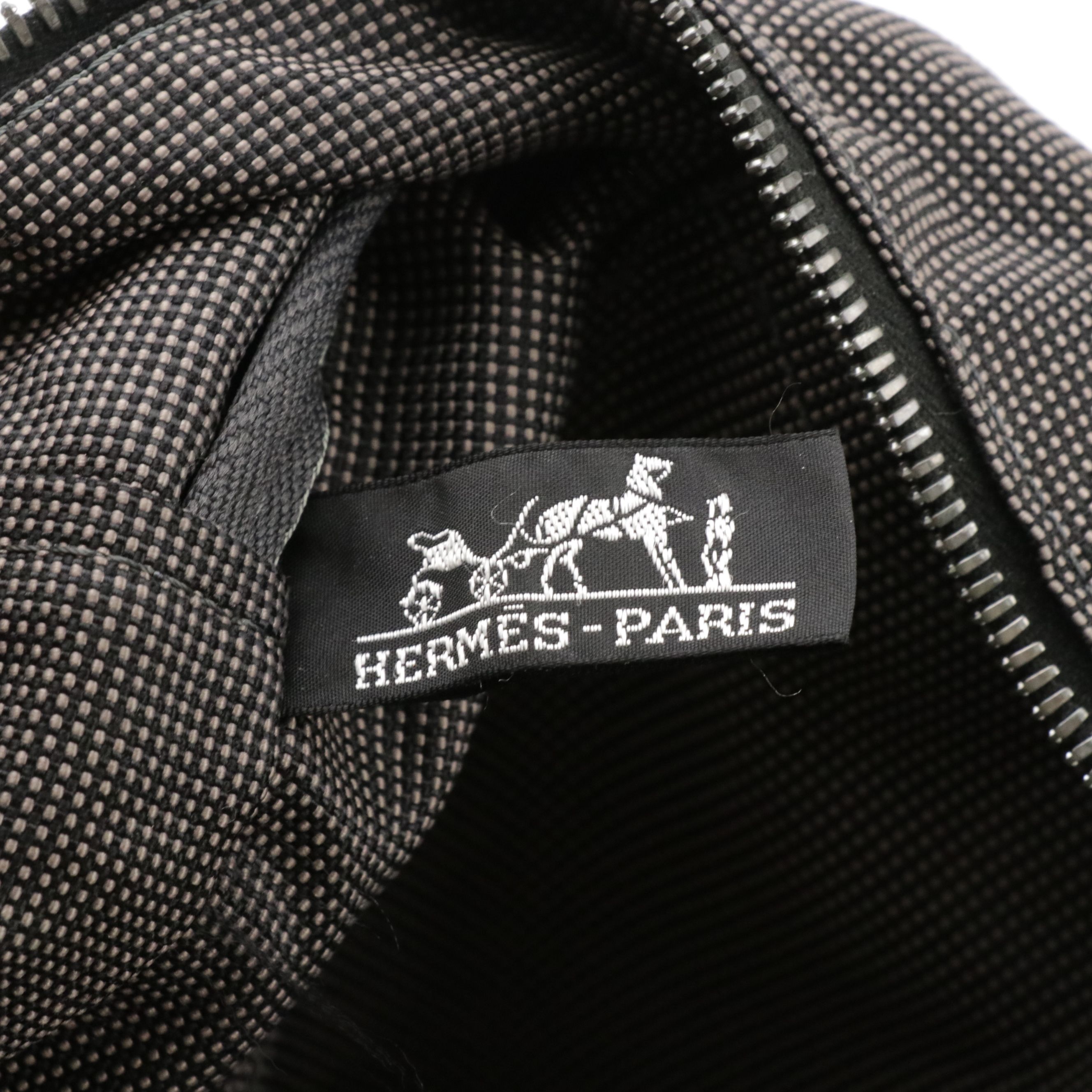 Hermès Herline Fourre-Tout GM Zip Tote in Grey Nylon Canvas