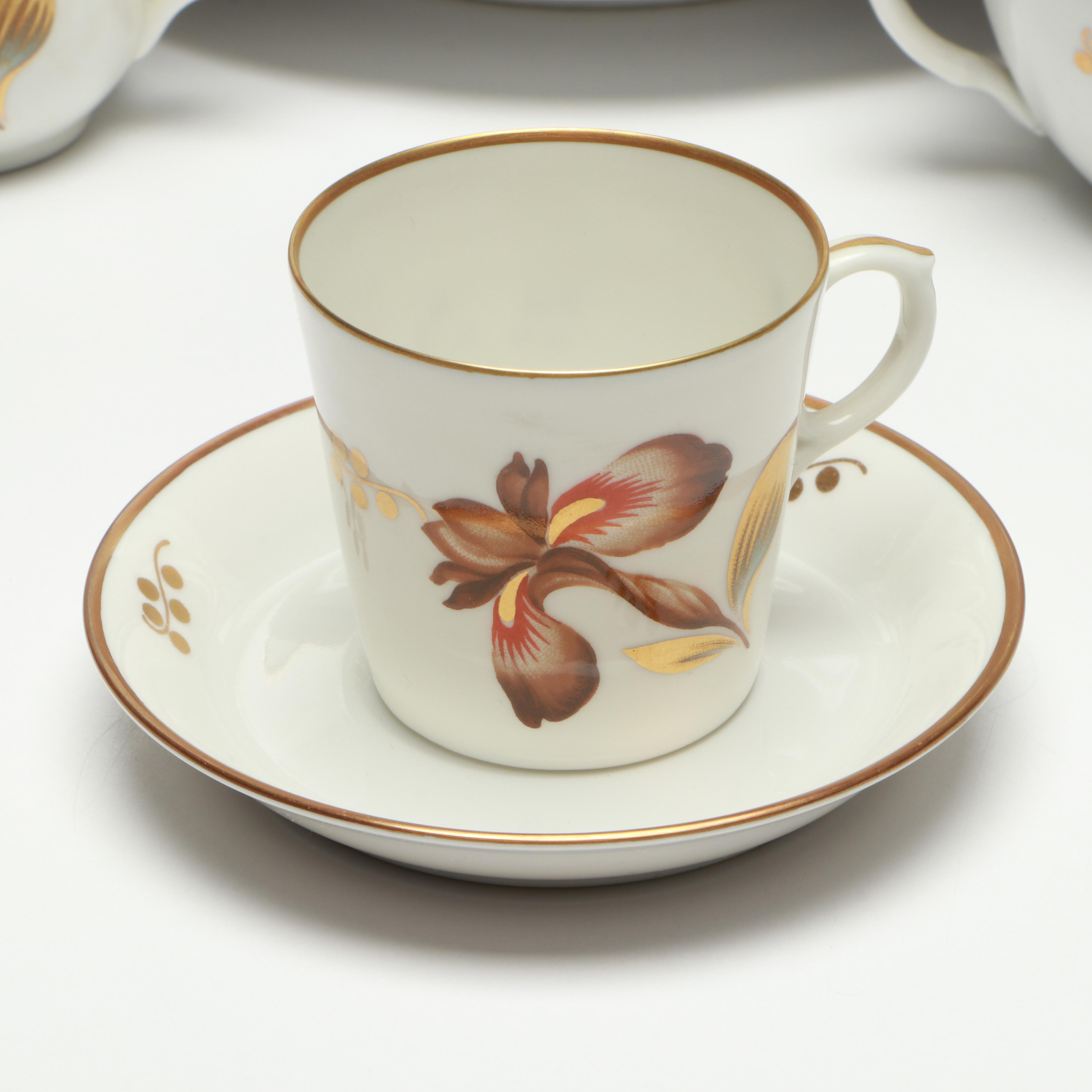 Royal Copenhagen "Brown Iris" Porcelain Dinnerware