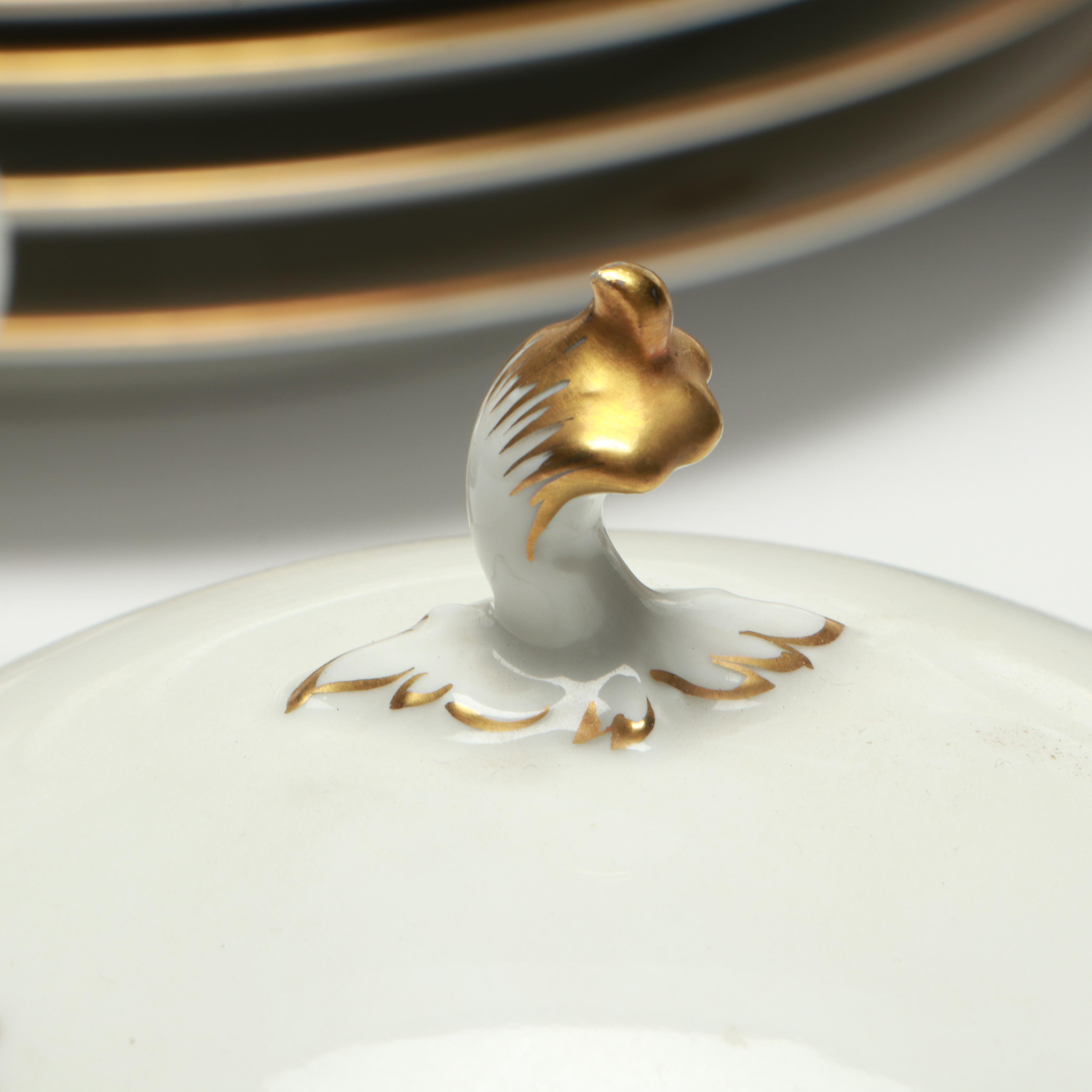 Royal Copenhagen "Brown Iris" Porcelain Dinnerware