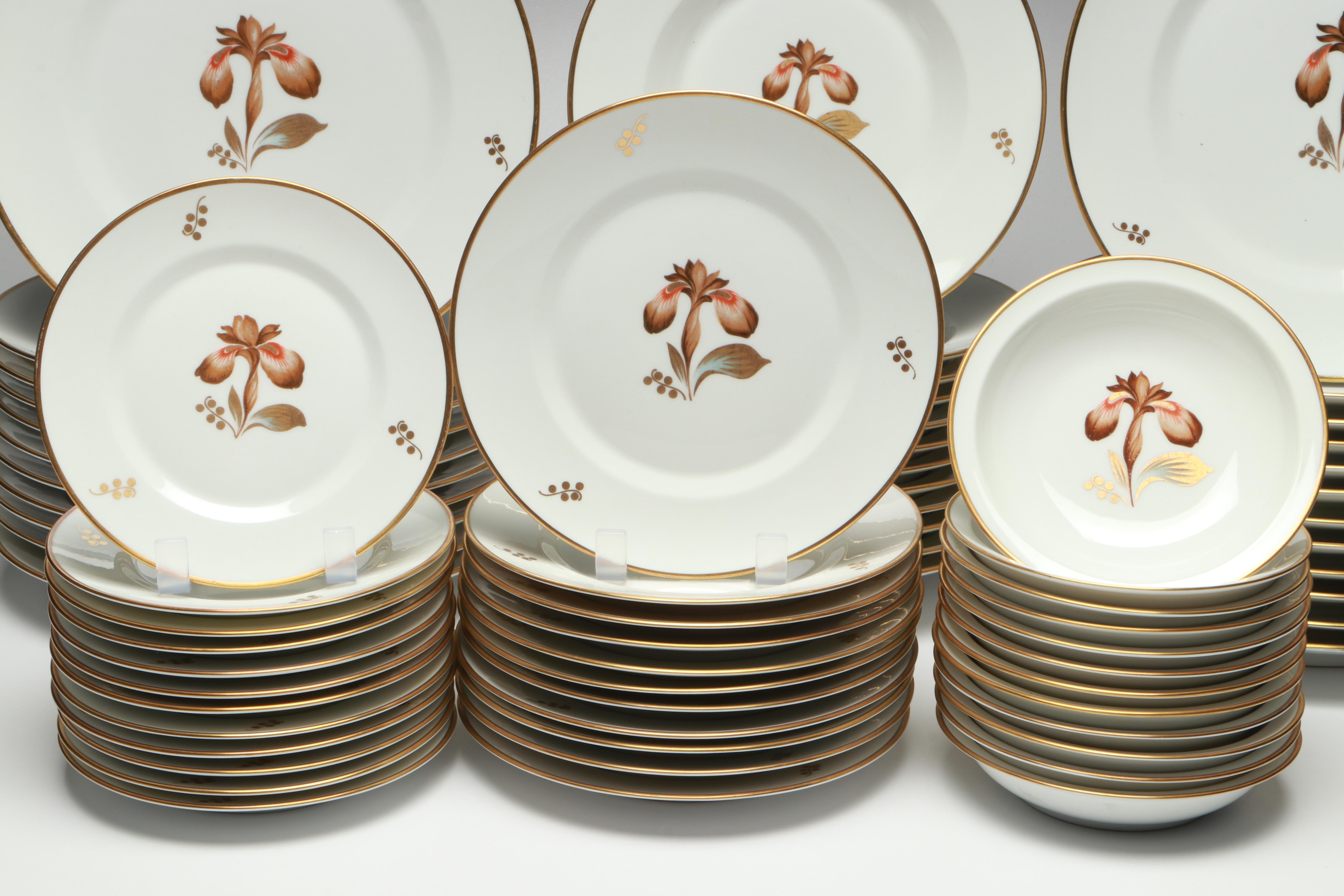 Royal Copenhagen "Brown Iris" Porcelain Dinnerware