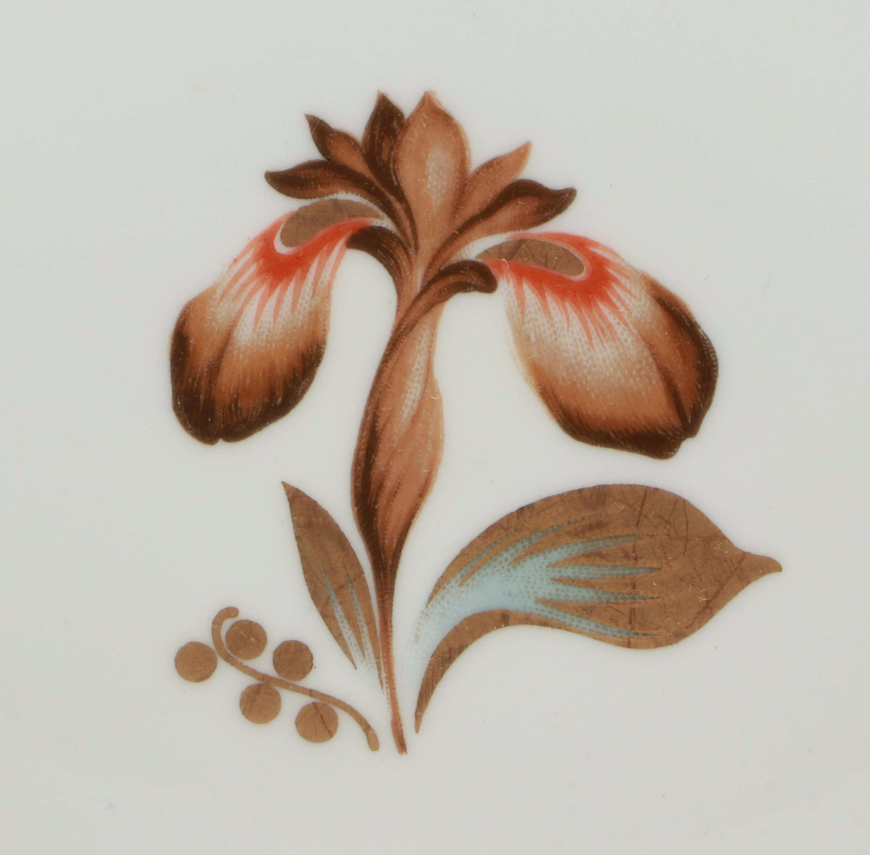 Royal Copenhagen "Brown Iris" Porcelain Dinnerware