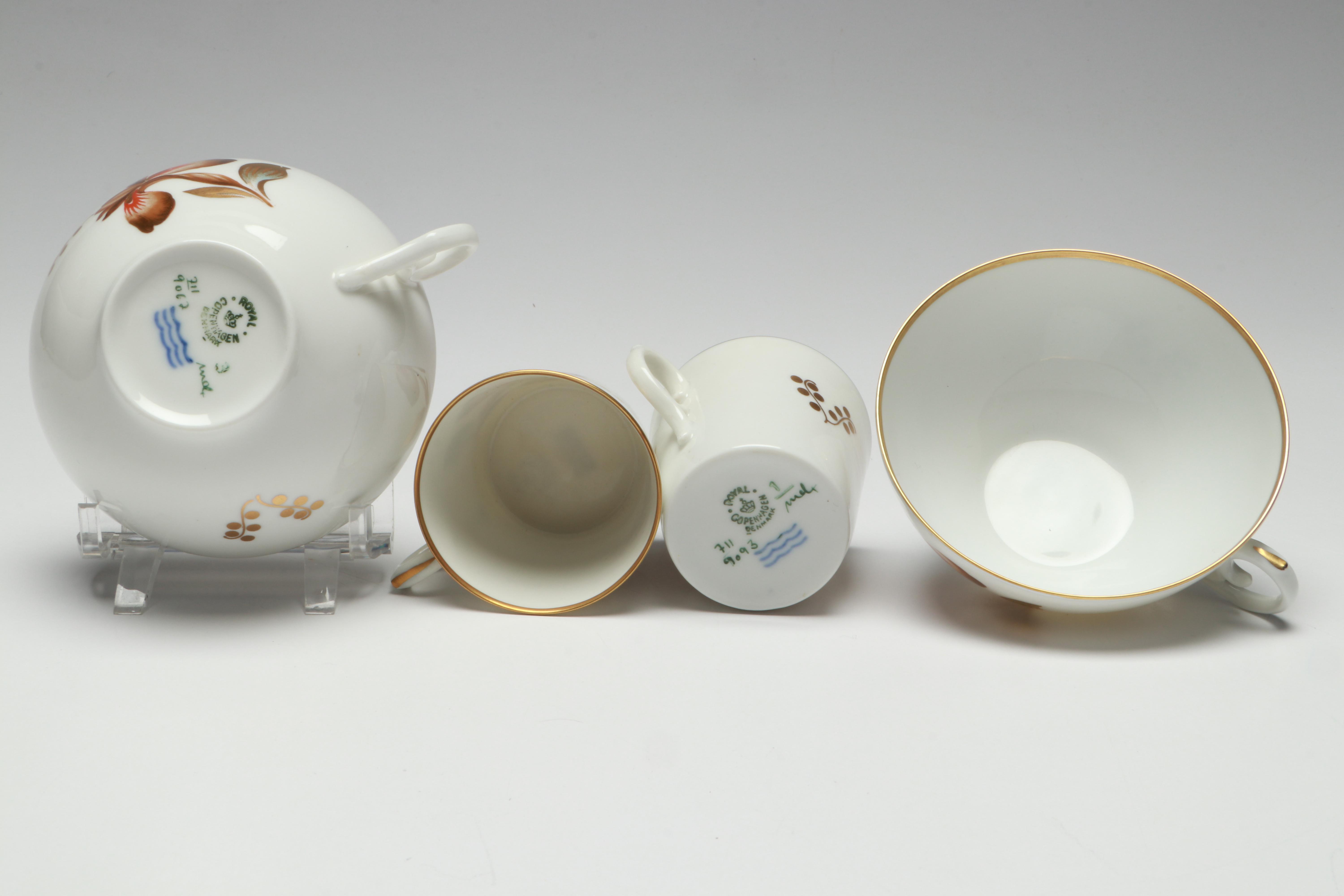 Royal Copenhagen "Brown Iris" Porcelain Dinnerware