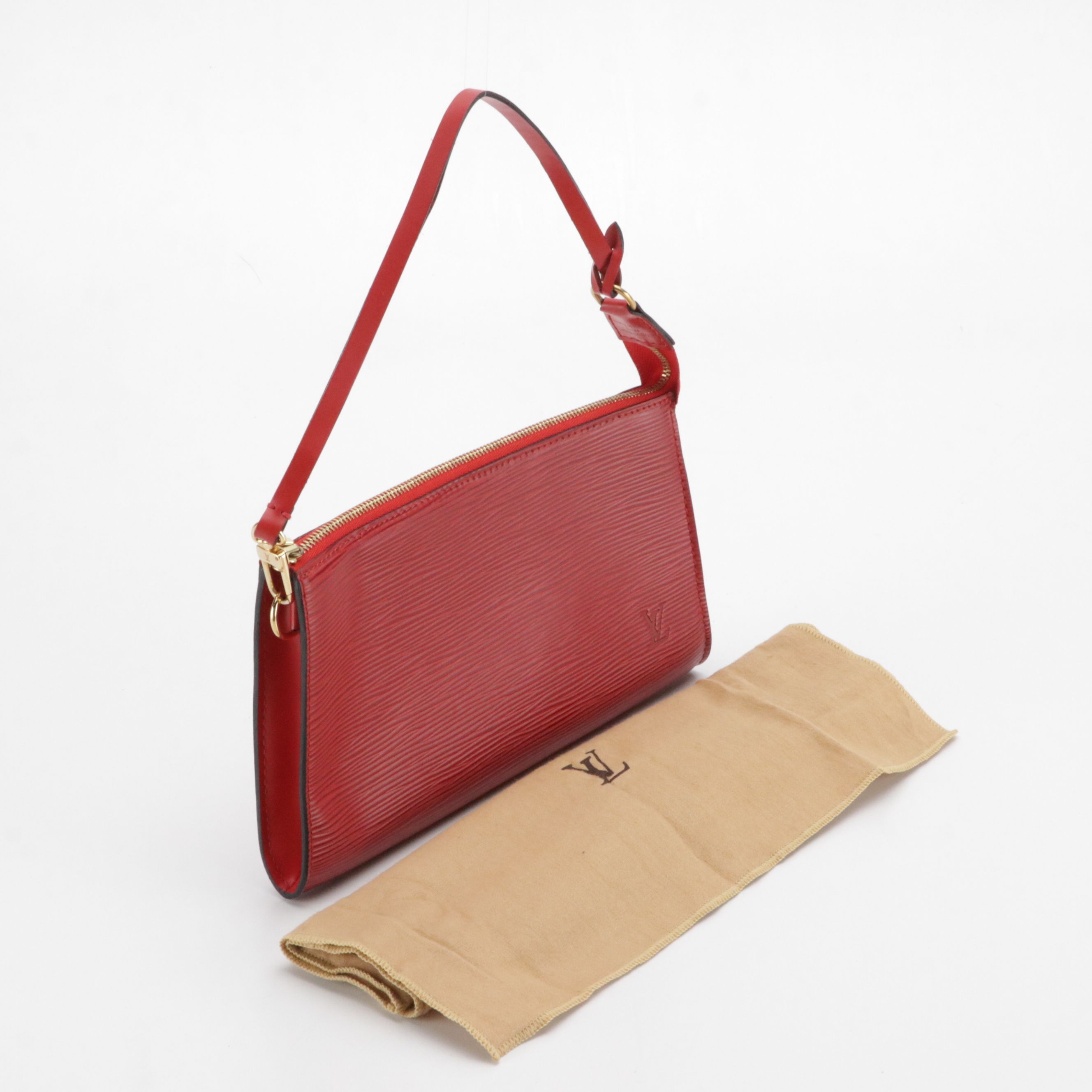 Louis Vuitton Pochette Accessoires 24 in Castilian Red Epi Leather