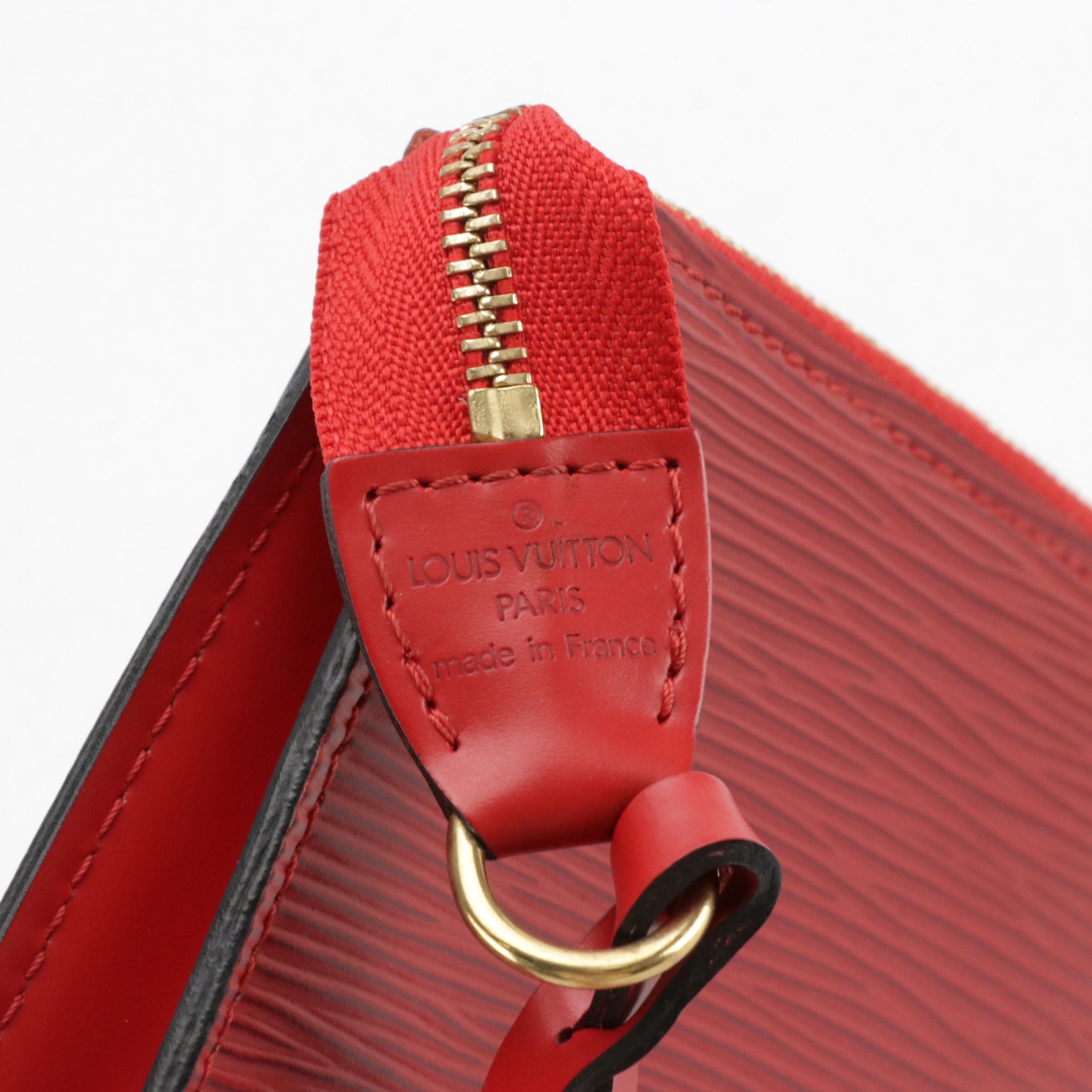 Louis Vuitton Pochette Accessoires 24 in Castilian Red Epi Leather