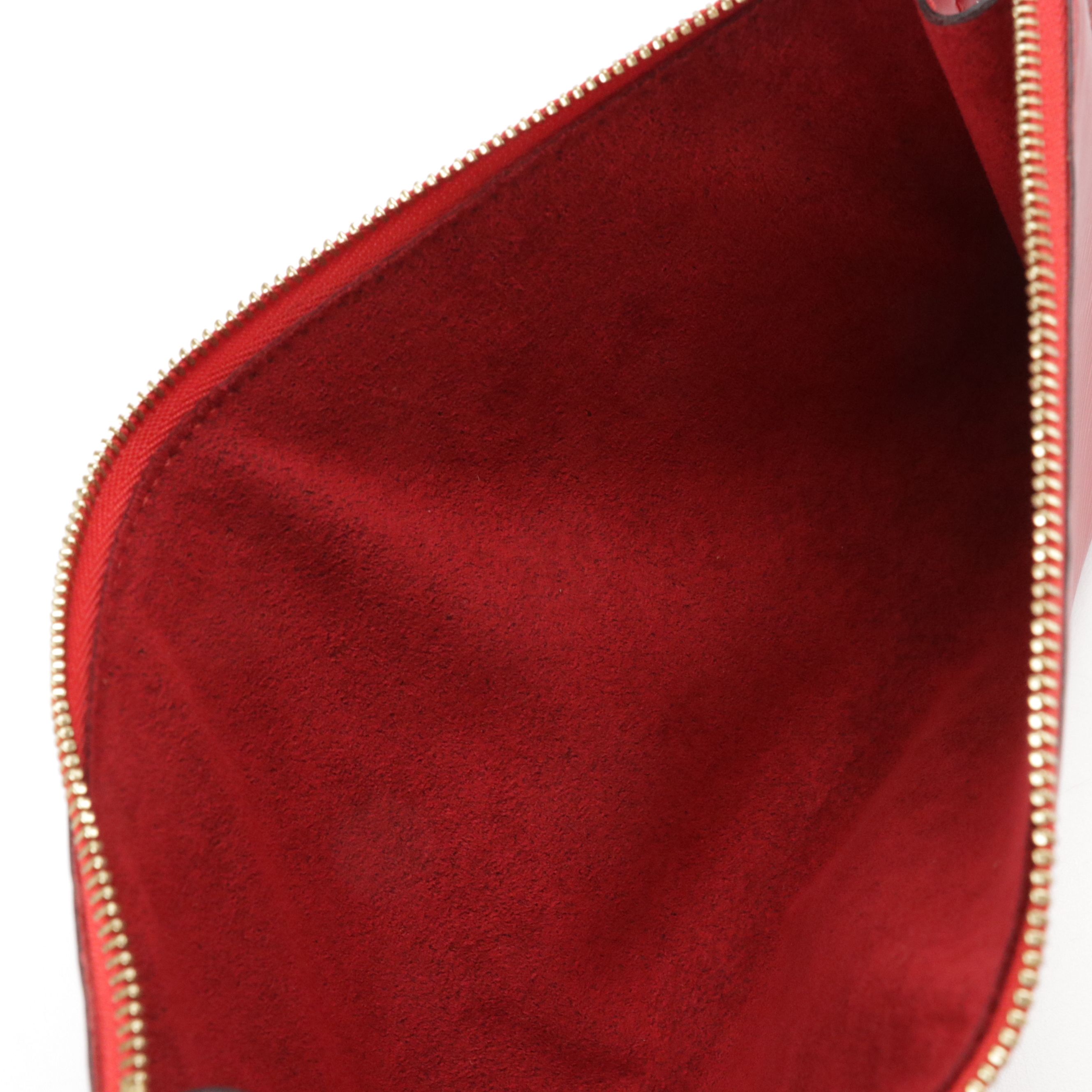 Louis Vuitton Pochette Accessoires 24 in Castilian Red Epi Leather